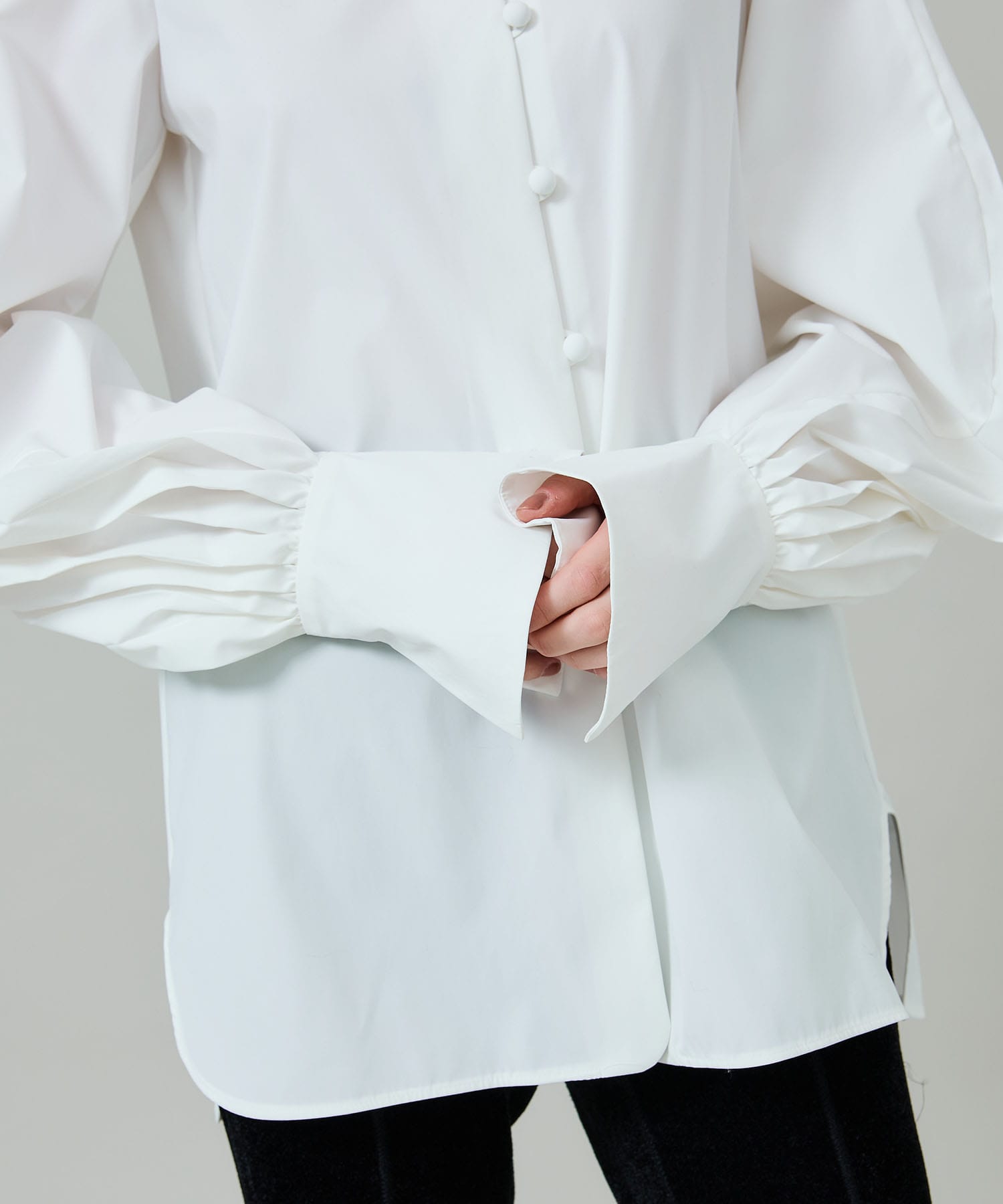 Curved Pleated Shirt | Mame Kurogouchi Curved Pleated Shirt
