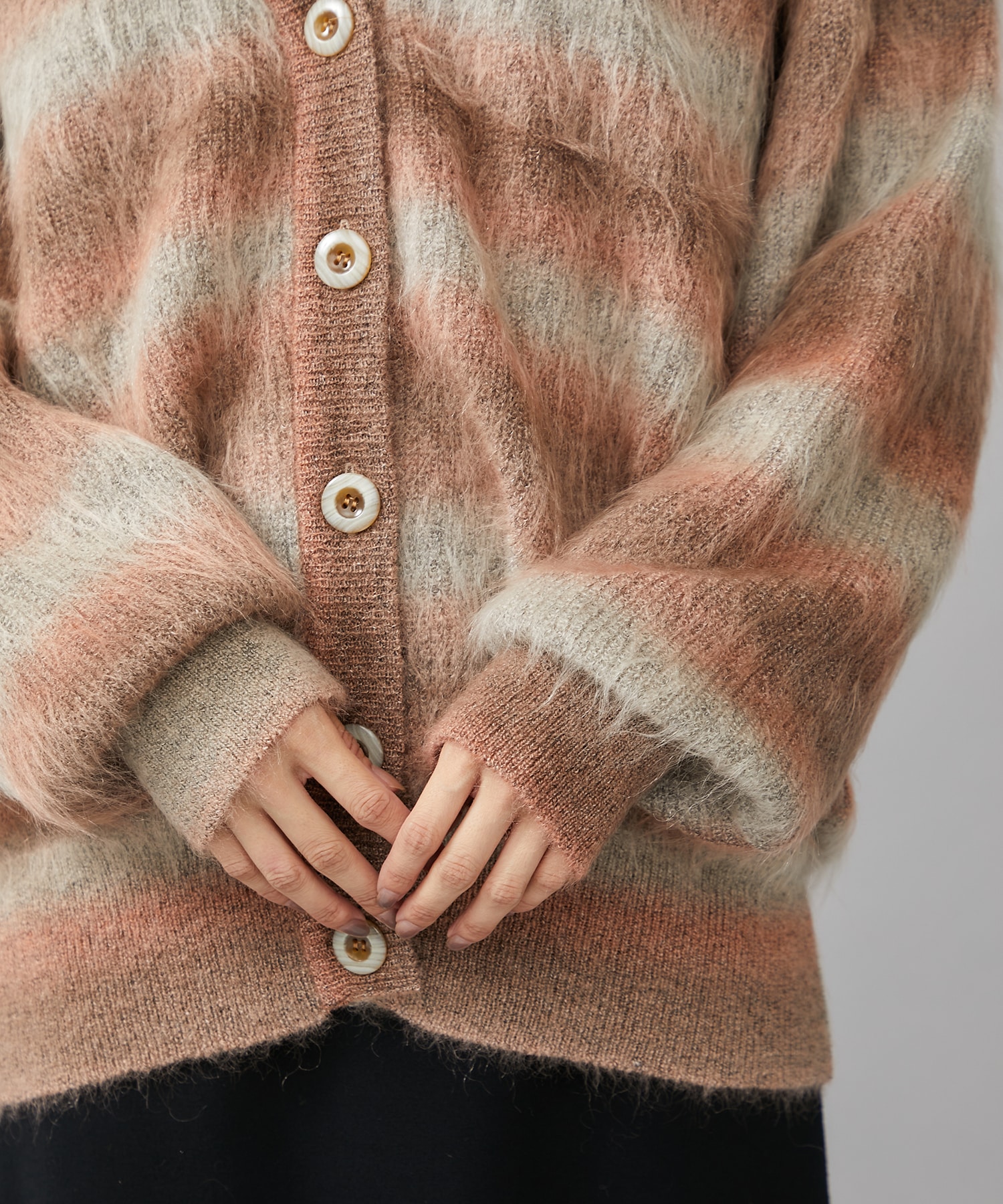 gradation mohair cardigan