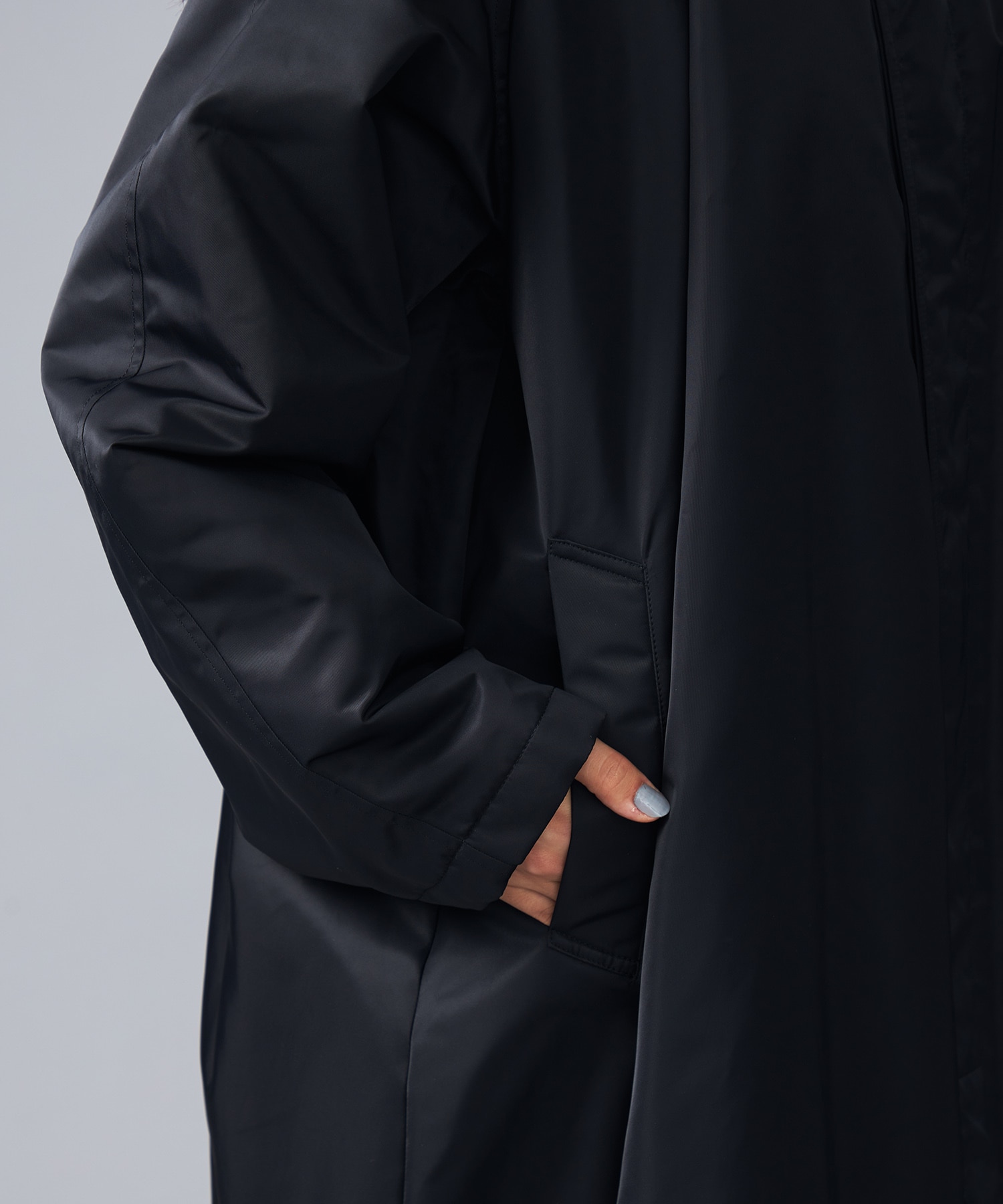 IIROT Nylon Satin Patted Coat