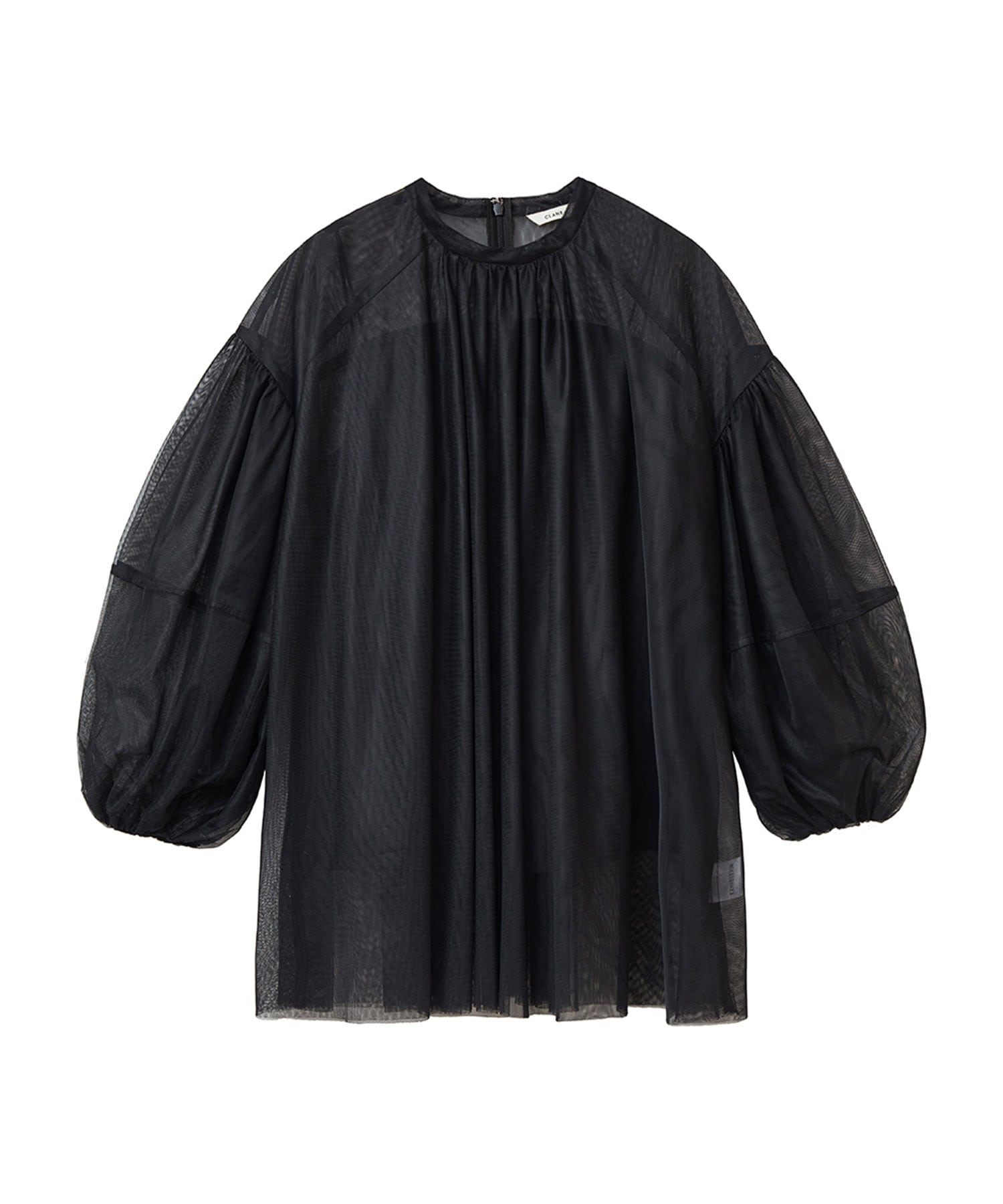 SHEER TULLE BALLOON SLEEVE TOPS(1 BLACK): CLANE: WOMENS｜ STUDIOUS