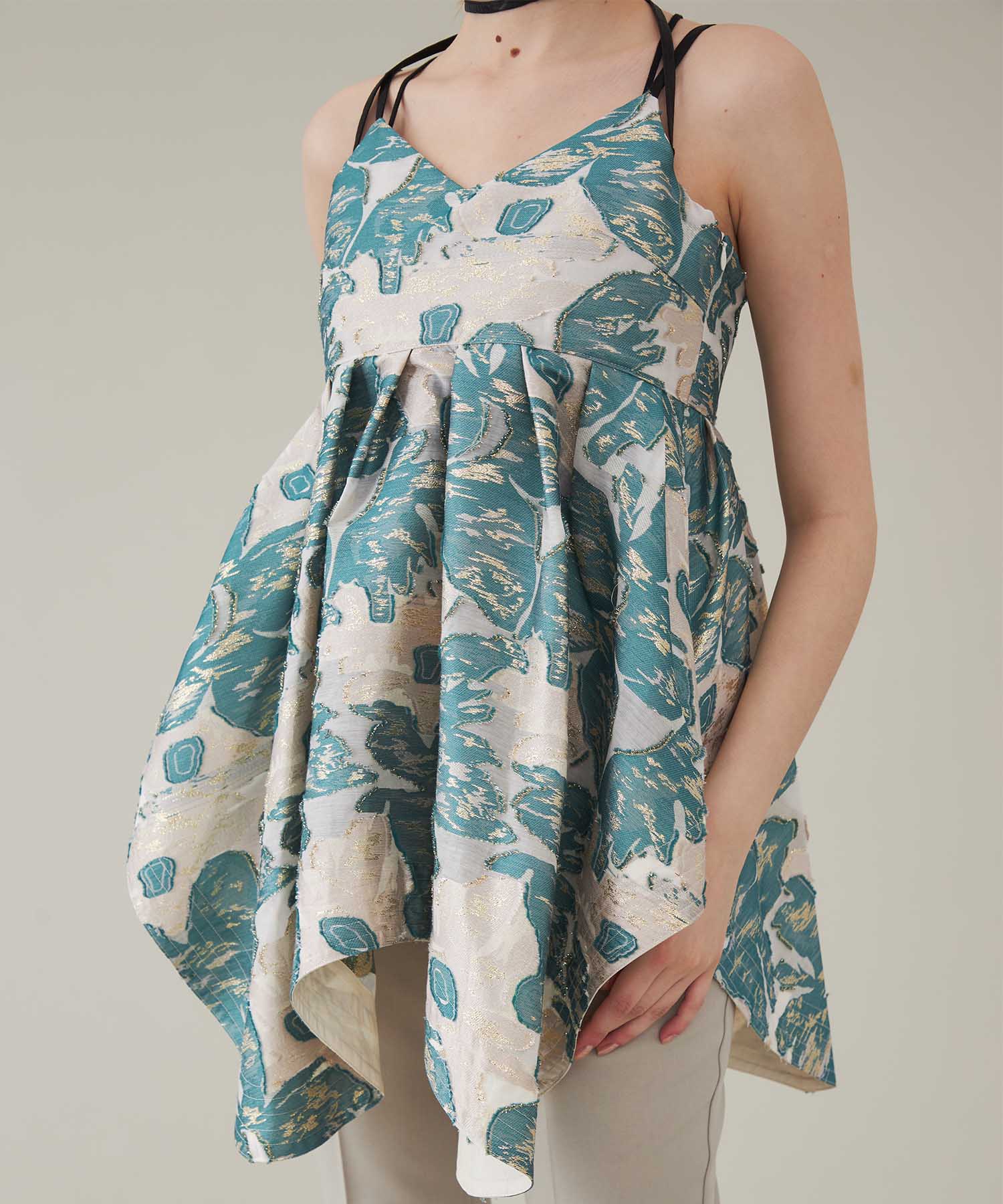 MURRAL / Flower jacquard camisole top | www.unimac.az