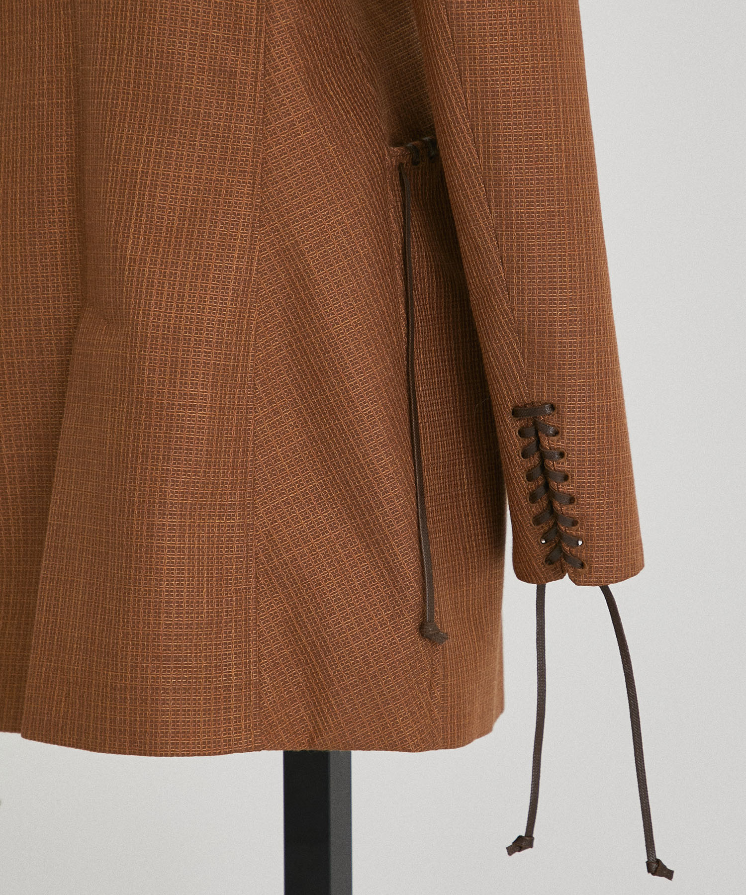 Geometric Silk Cotton Jacquard Double Beasted Jacket Mame Kurogouchi