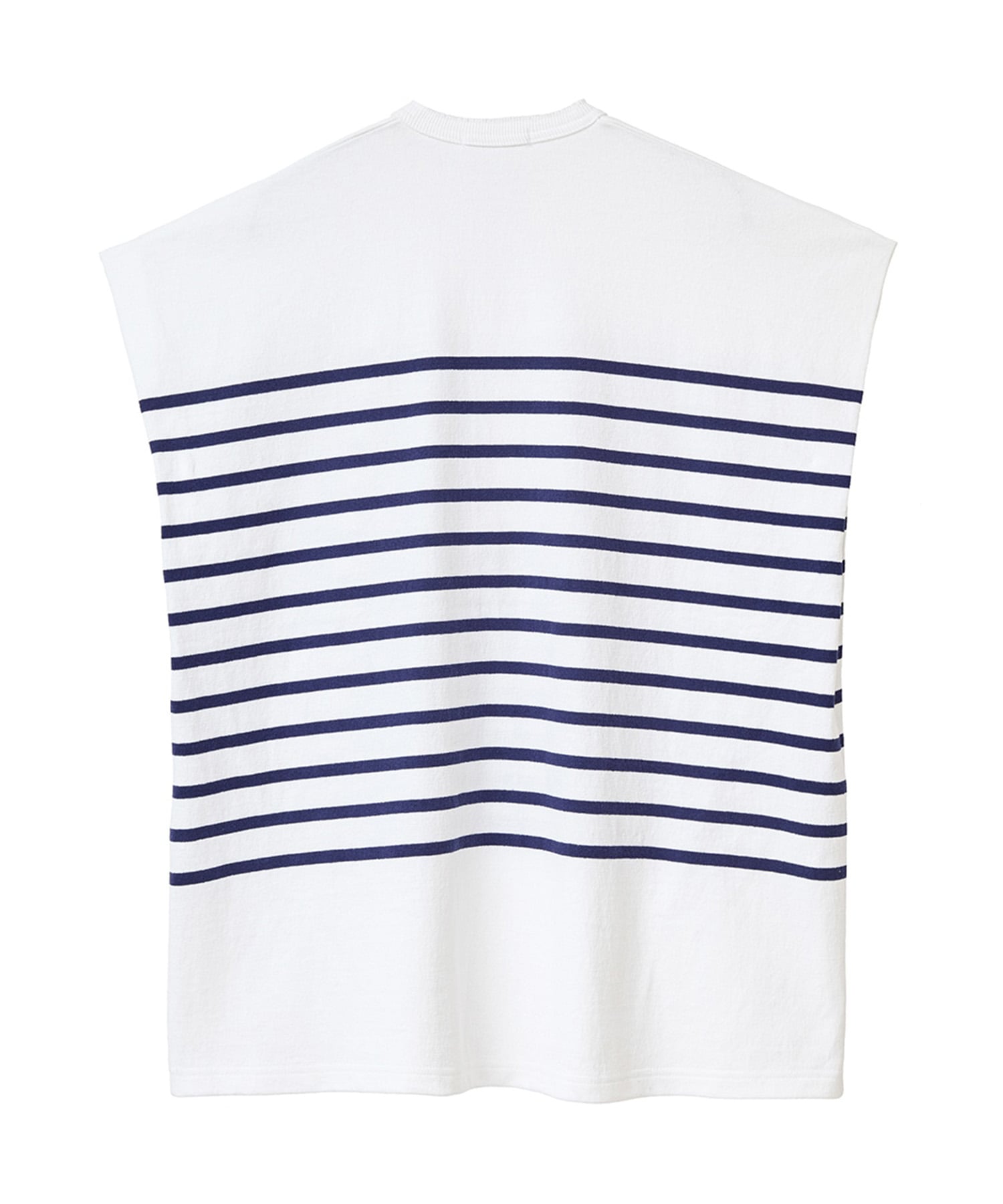 WIDE HENLEY NECK N/S BORDER TOPS(1 WHITE): CLANE: WOMENS