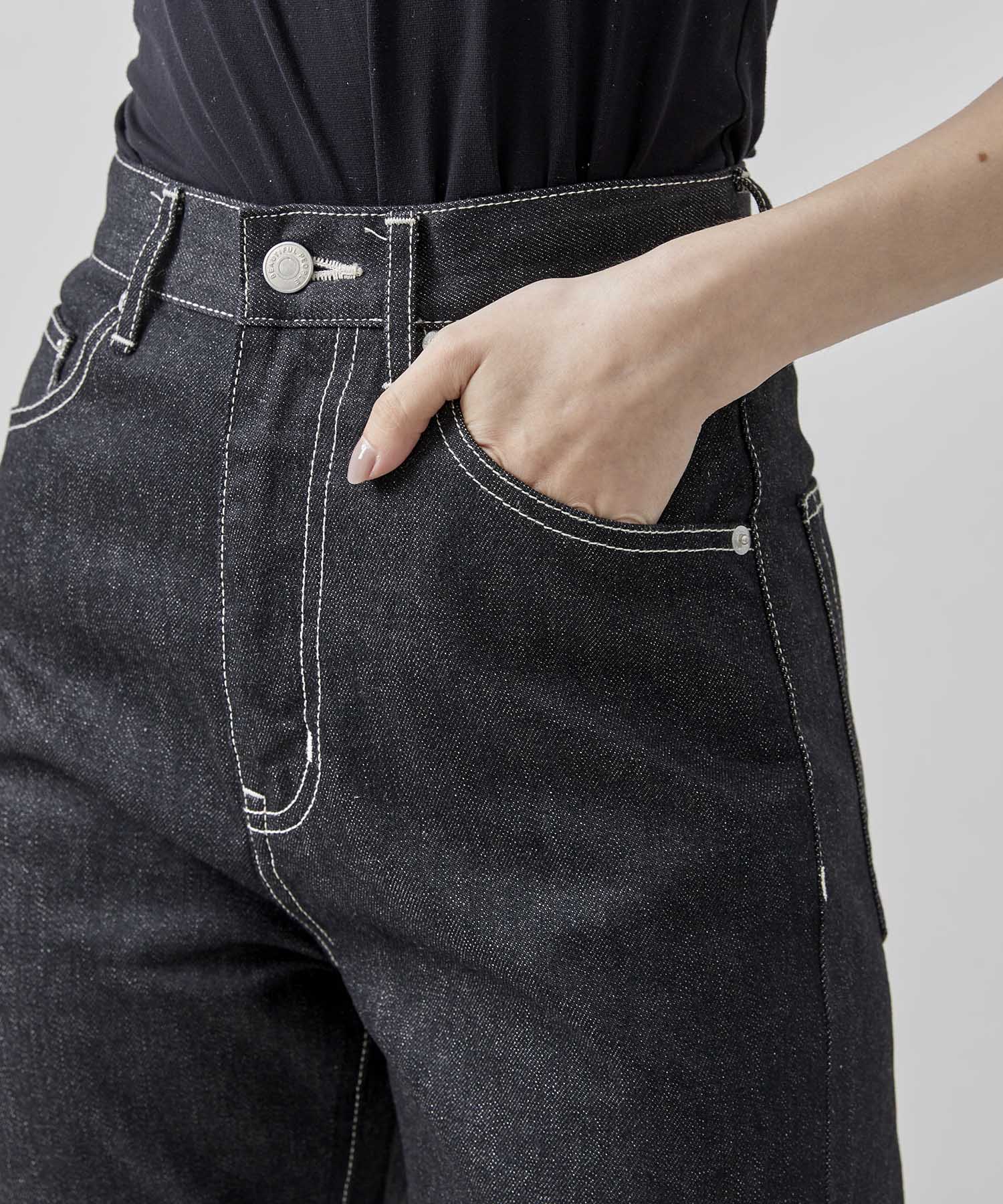 selvedge denim woman fits(34 BLACK): beautiful people: WOMENS 