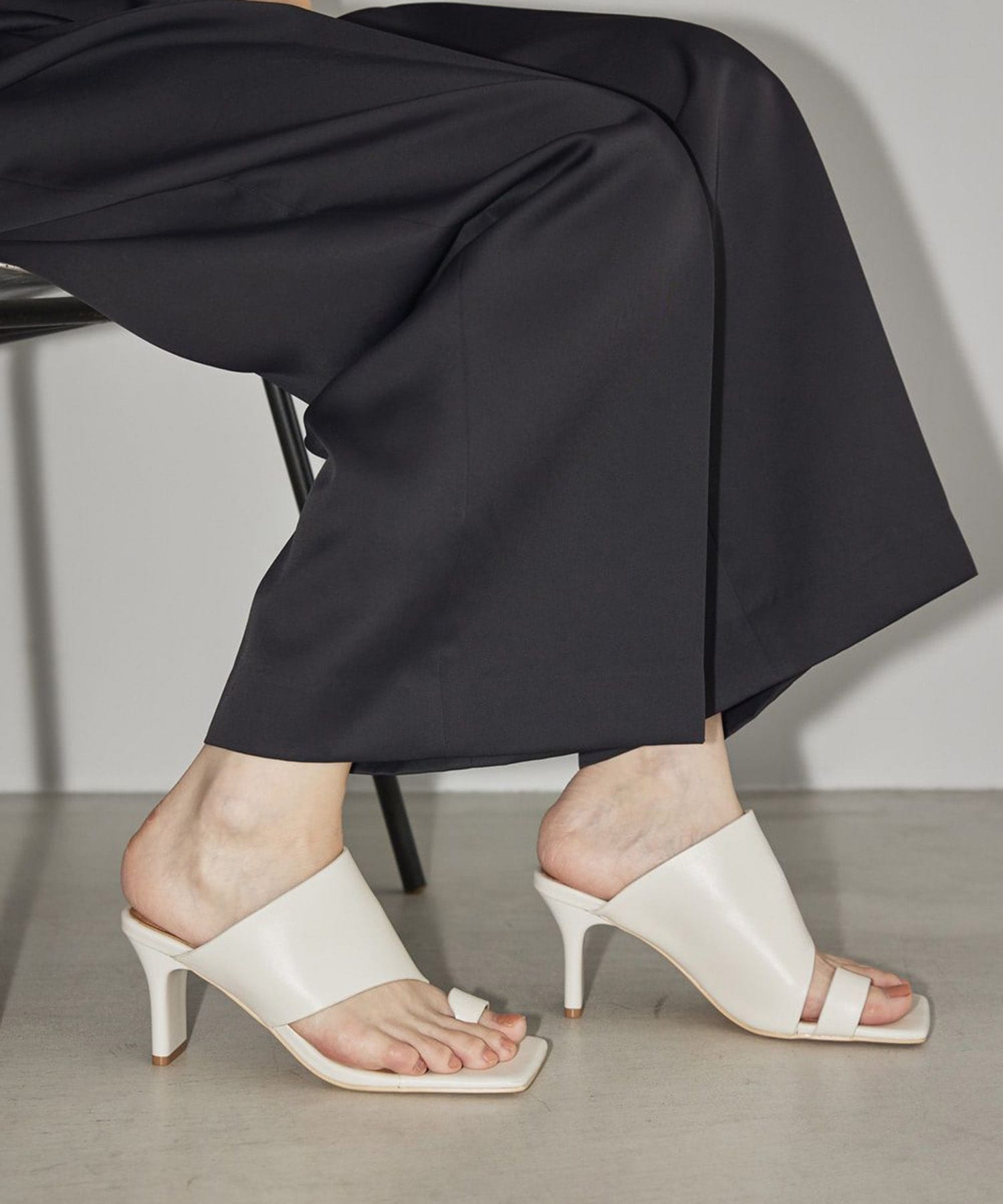 Squaretoe Leather Sandals(36 ECRU): TODAYFUL: WOMENS｜ STUDIOUS