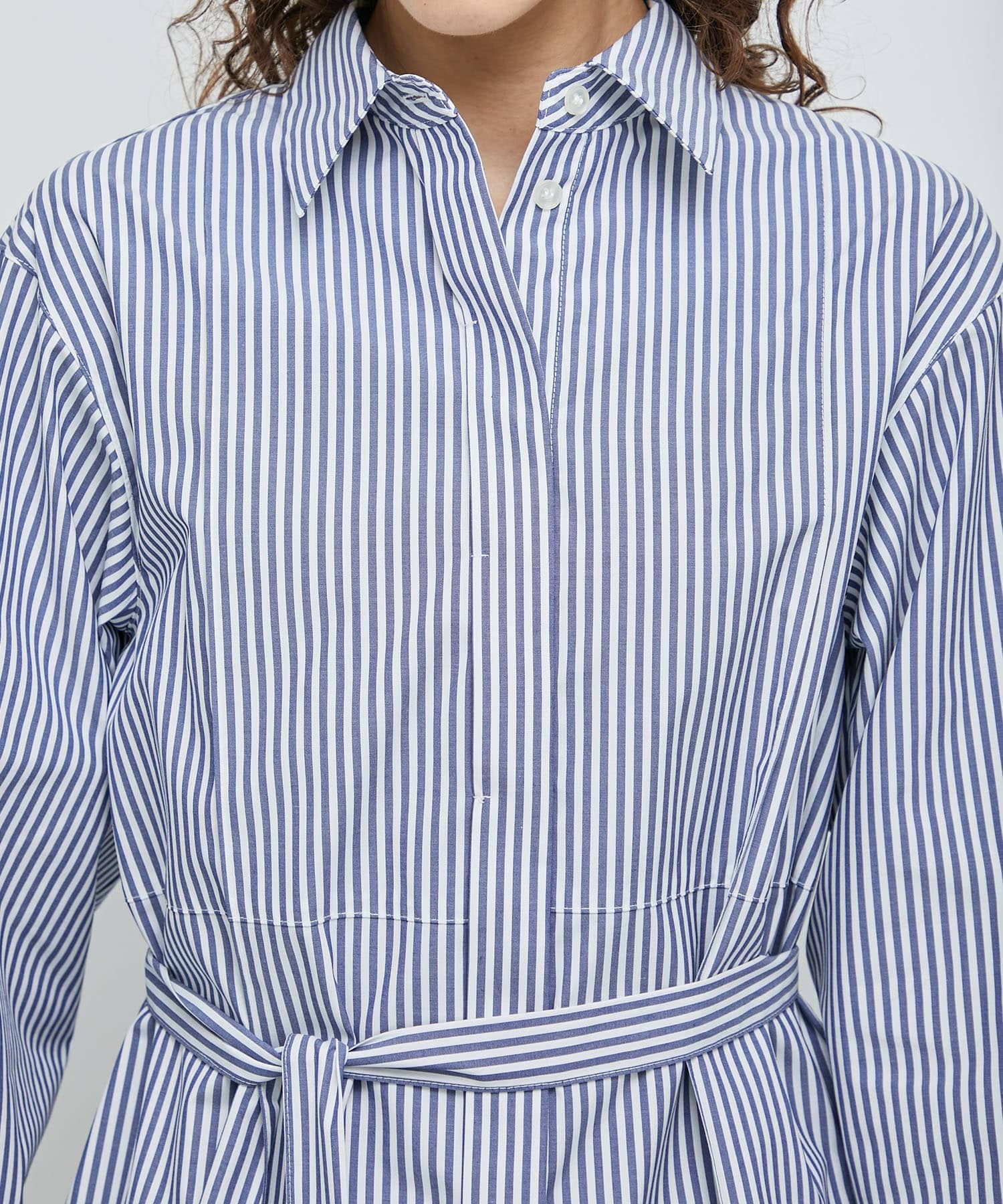 Front Pin Tuck Long Shirt STUDIOUS
