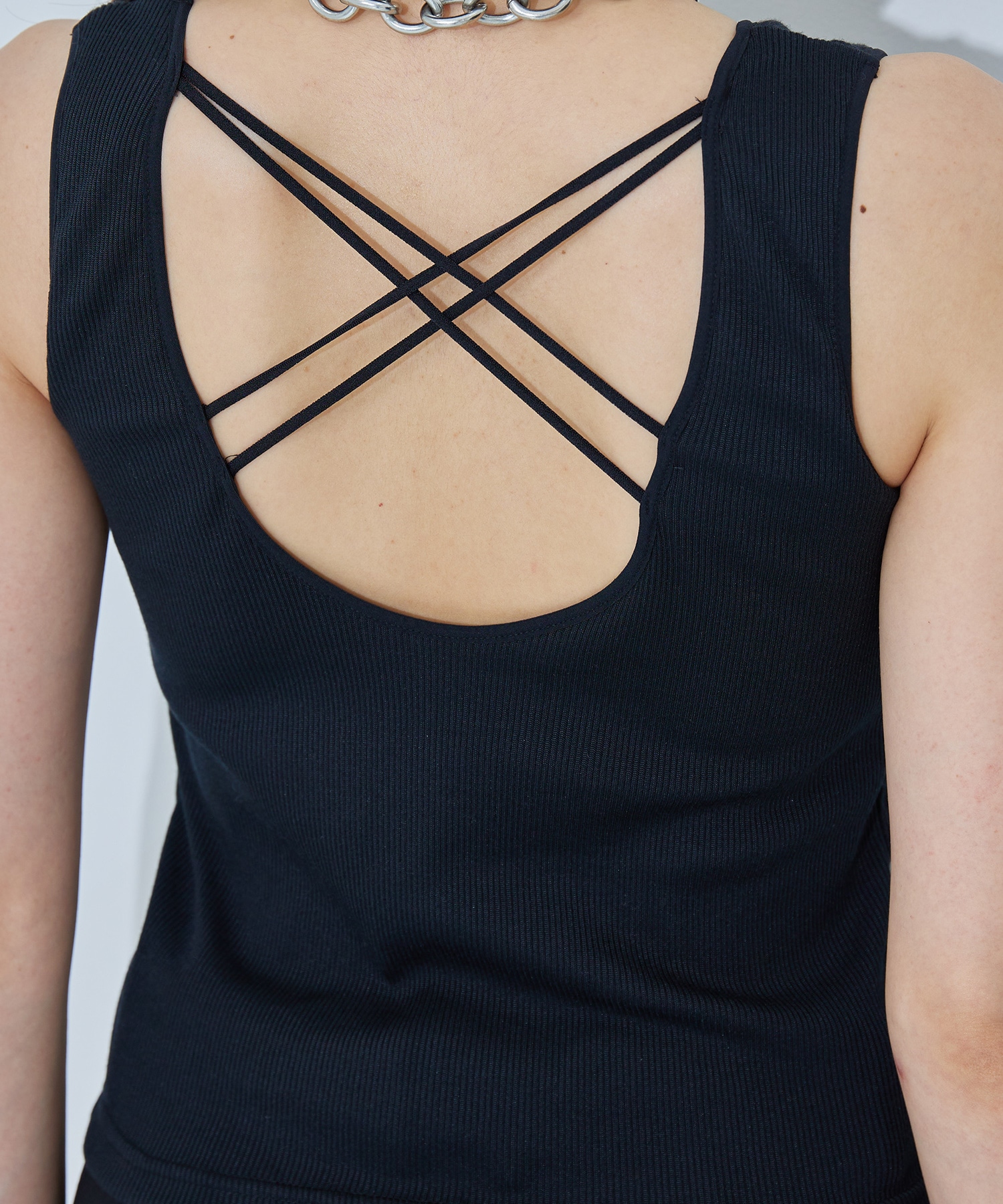 Shoulder Slit Tank Top(FREE BLACK): STUDIOUS: WOMENS｜ STUDIOUS ...