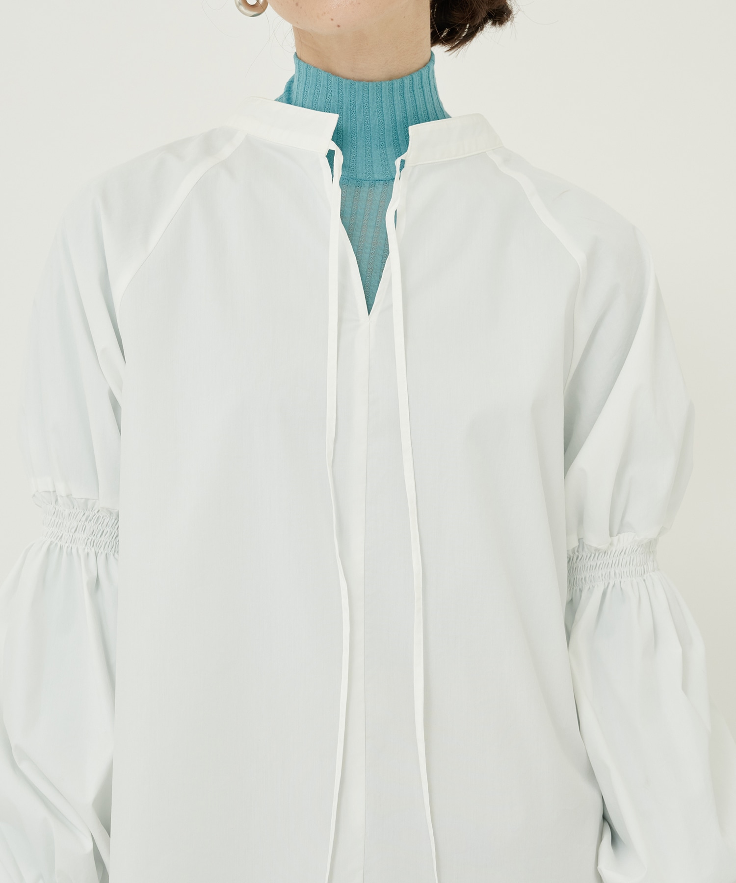 2WAY Candy Sleeve Shirt(FREE OFF WHITE): STUDIOUS: WOMENS