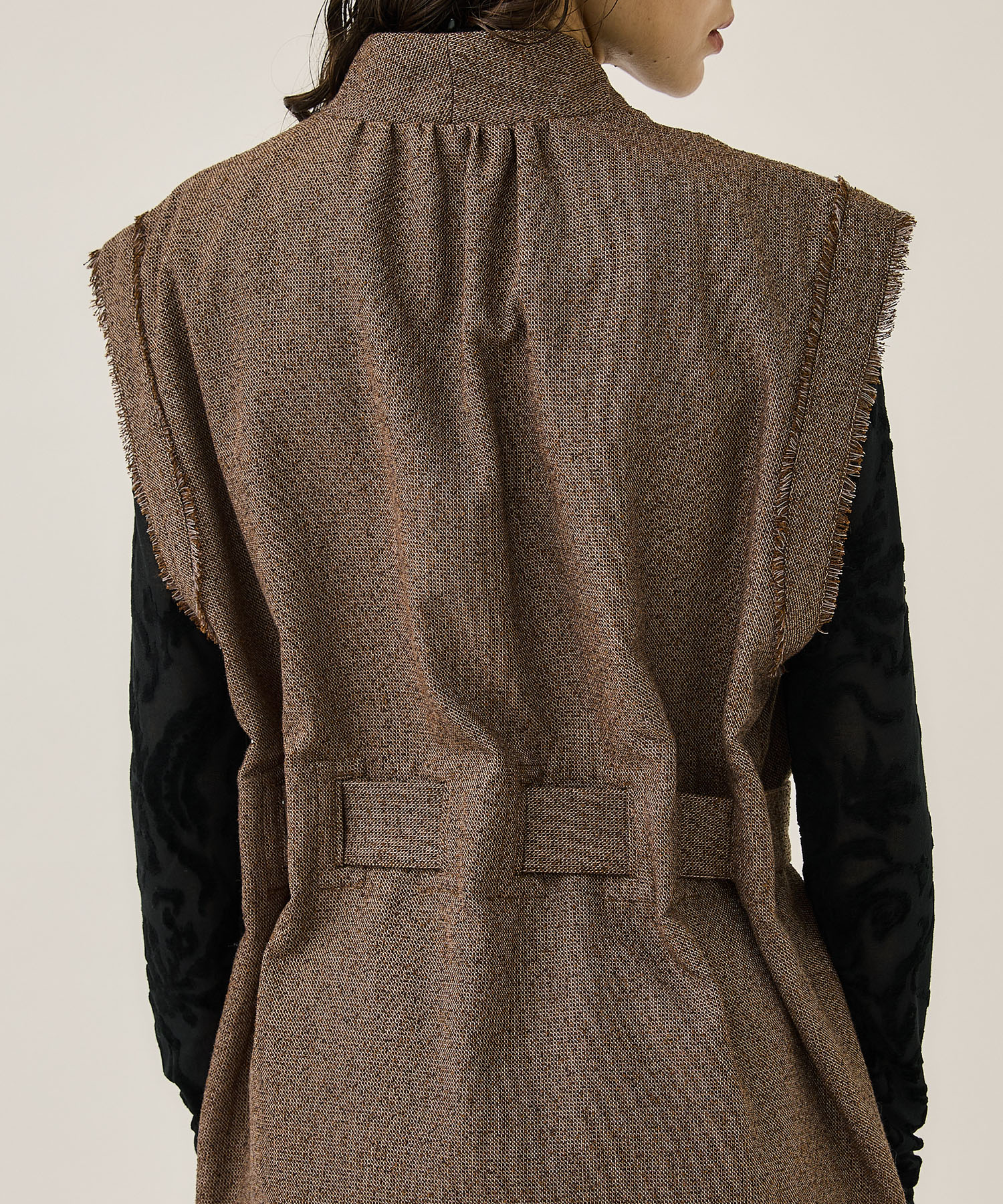 MANY WAY TWEED SET UP DRESS(S BROWN): AMERI: WOMENS｜ STUDIOUS