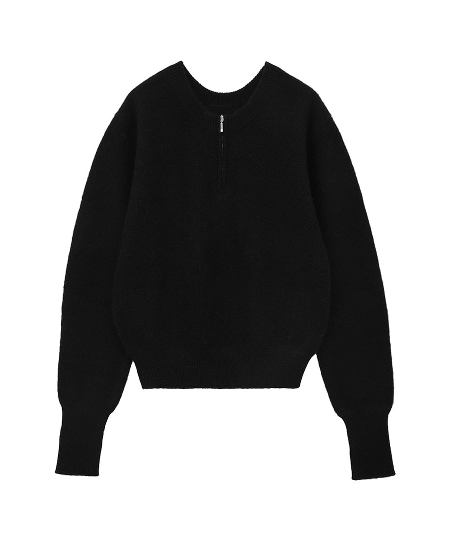 W FACE HALF ZIP YAK KNIT TOPS(1 BLACK): CLANE: WOMENS｜ STUDIOUS ...