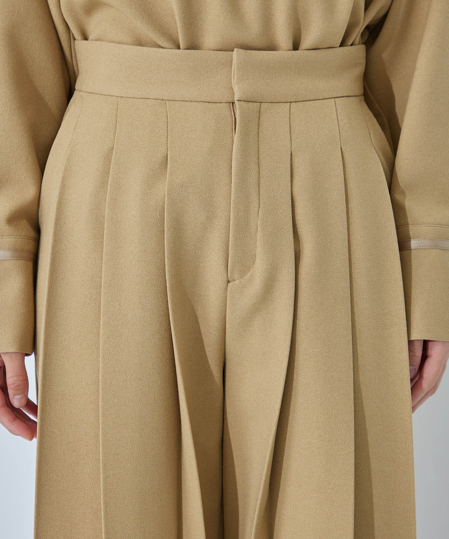 Front Pleats Georgette Pants STUDIOUS