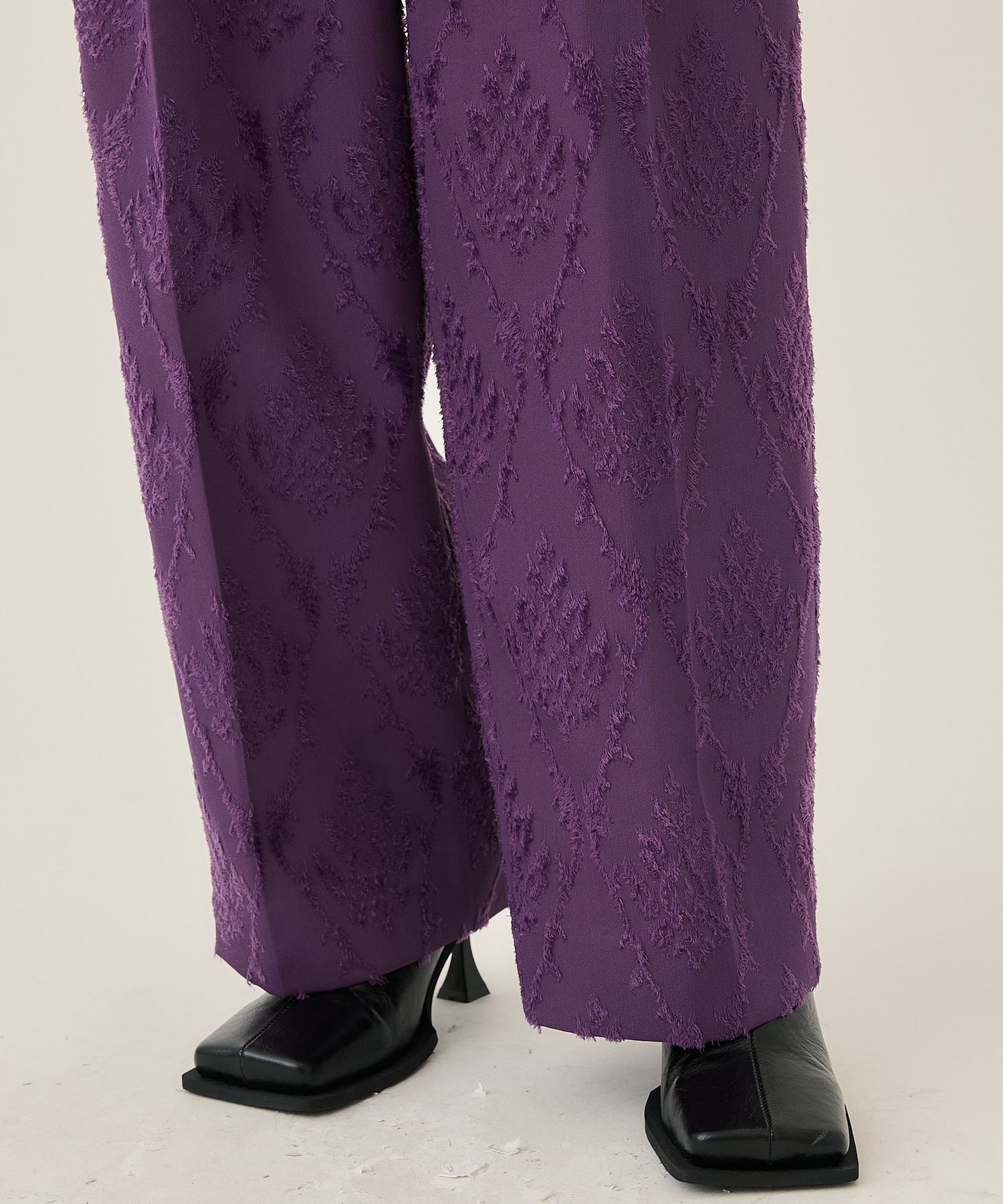 CUT JACQUARD　TWO TUCK PANTS CINOH