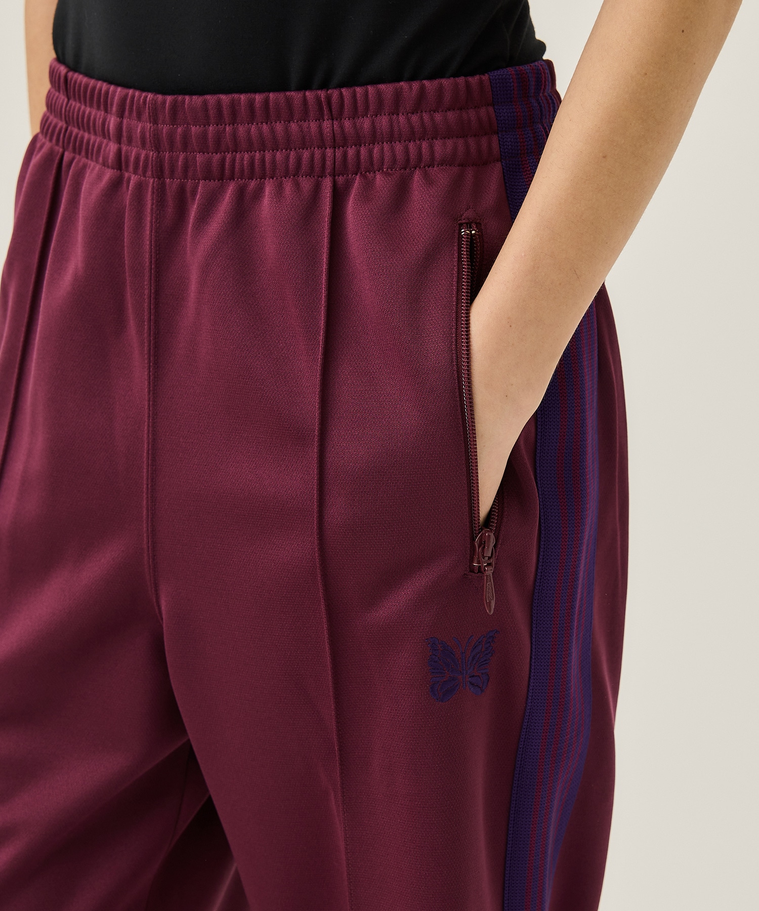 NEEDLES Track Pant Poly Smooth XS MAROON - その他