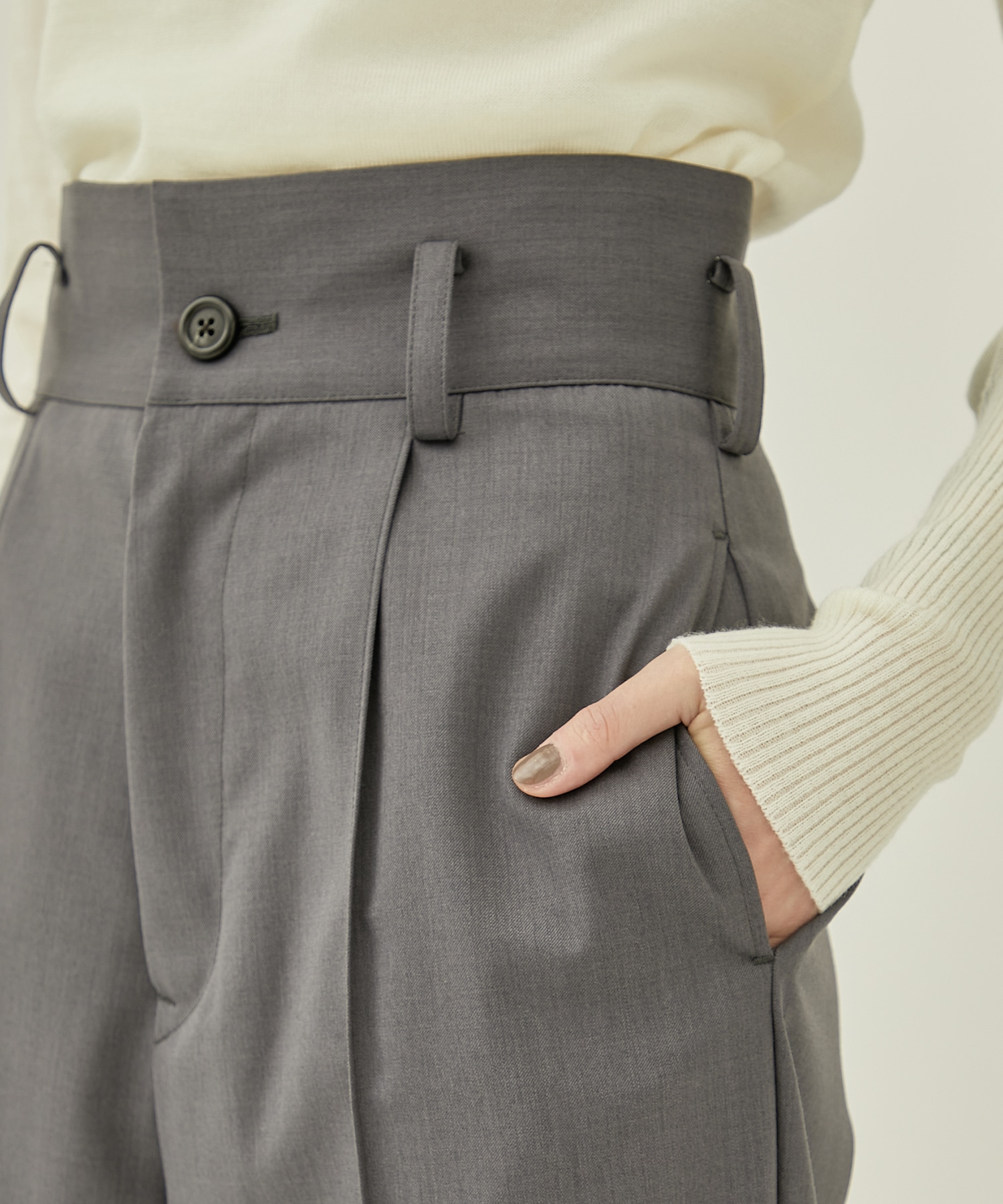 別注Slit Flare Pants(2 GREY): UJOH: WOMENS｜ STUDIOUS ONLINE公式 