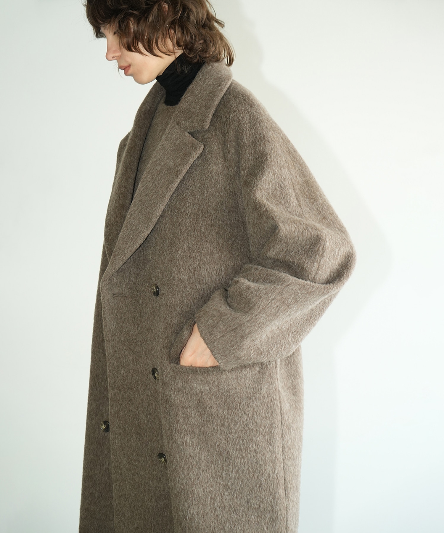 DOUBLE WOOL LONG COAT(1 BROWN): CLANE: WOMENS｜ STUDIOUS ONLINE ...