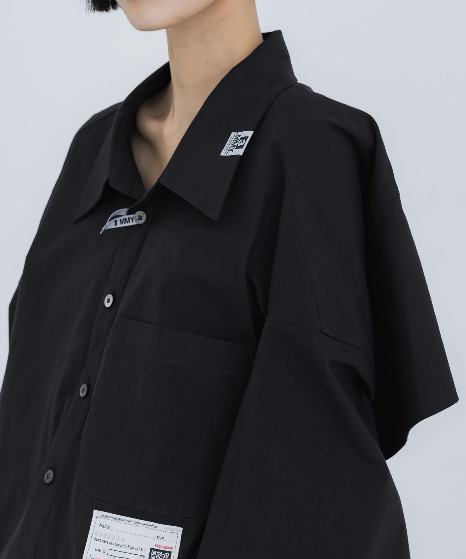 別注cropped shirts(38 BLACK): Maison MIHARA YASUHIRO: WOMENS 