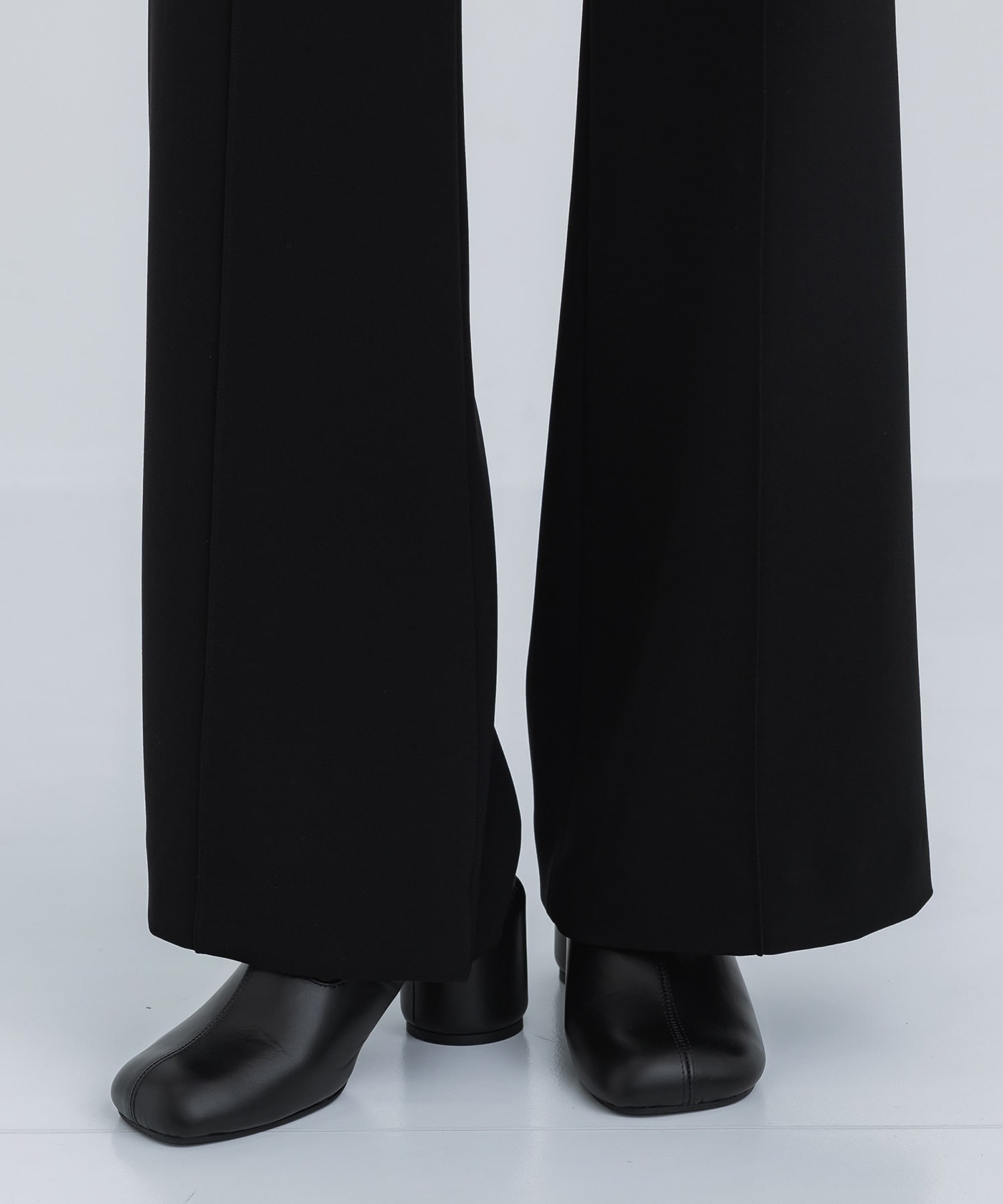 Triacetate Polyester Flared Trousers Mame Kurogouchi