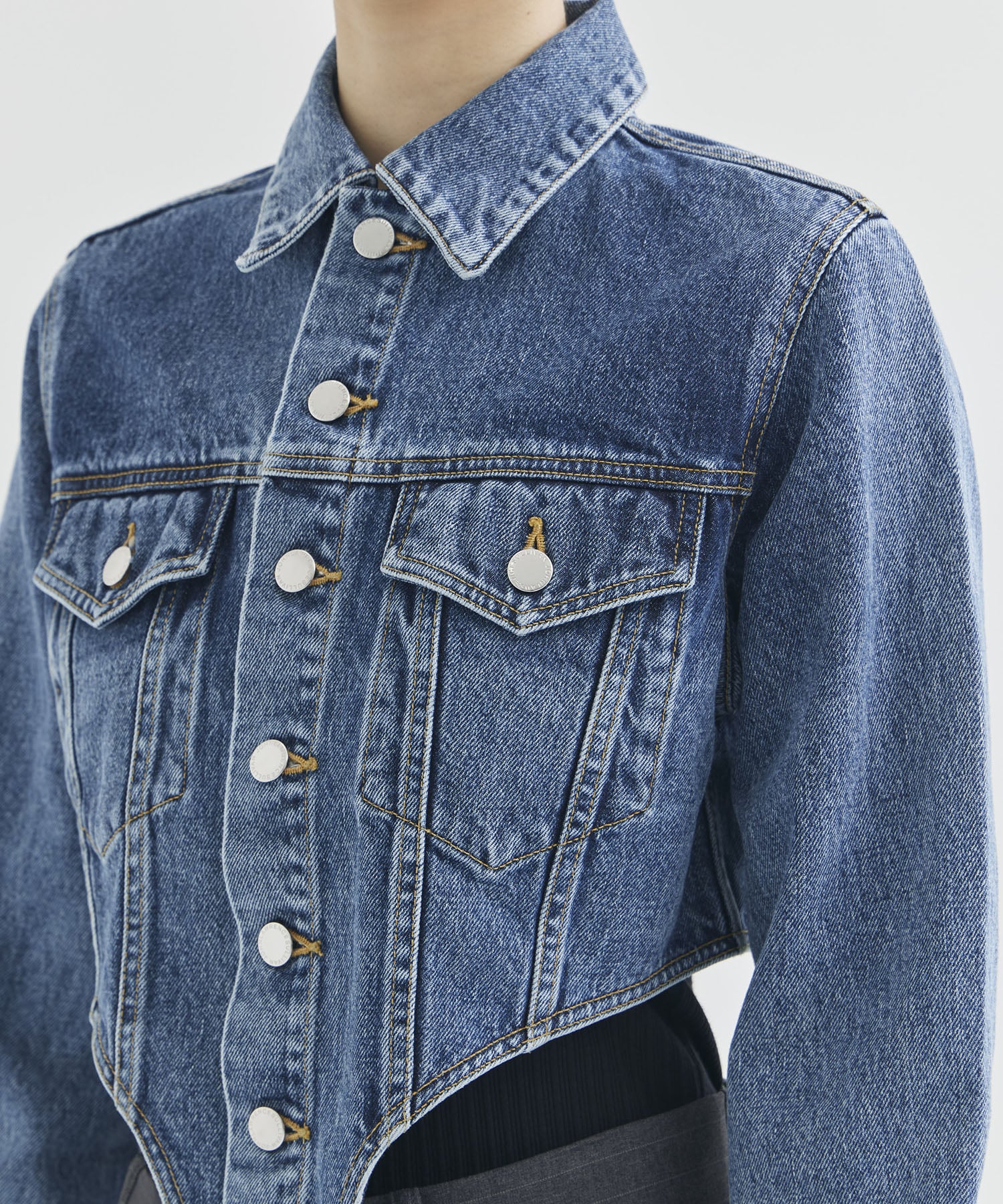 WASHED DENIM CUTTING JACKET JOHN LAWRENCE SULLIVAN