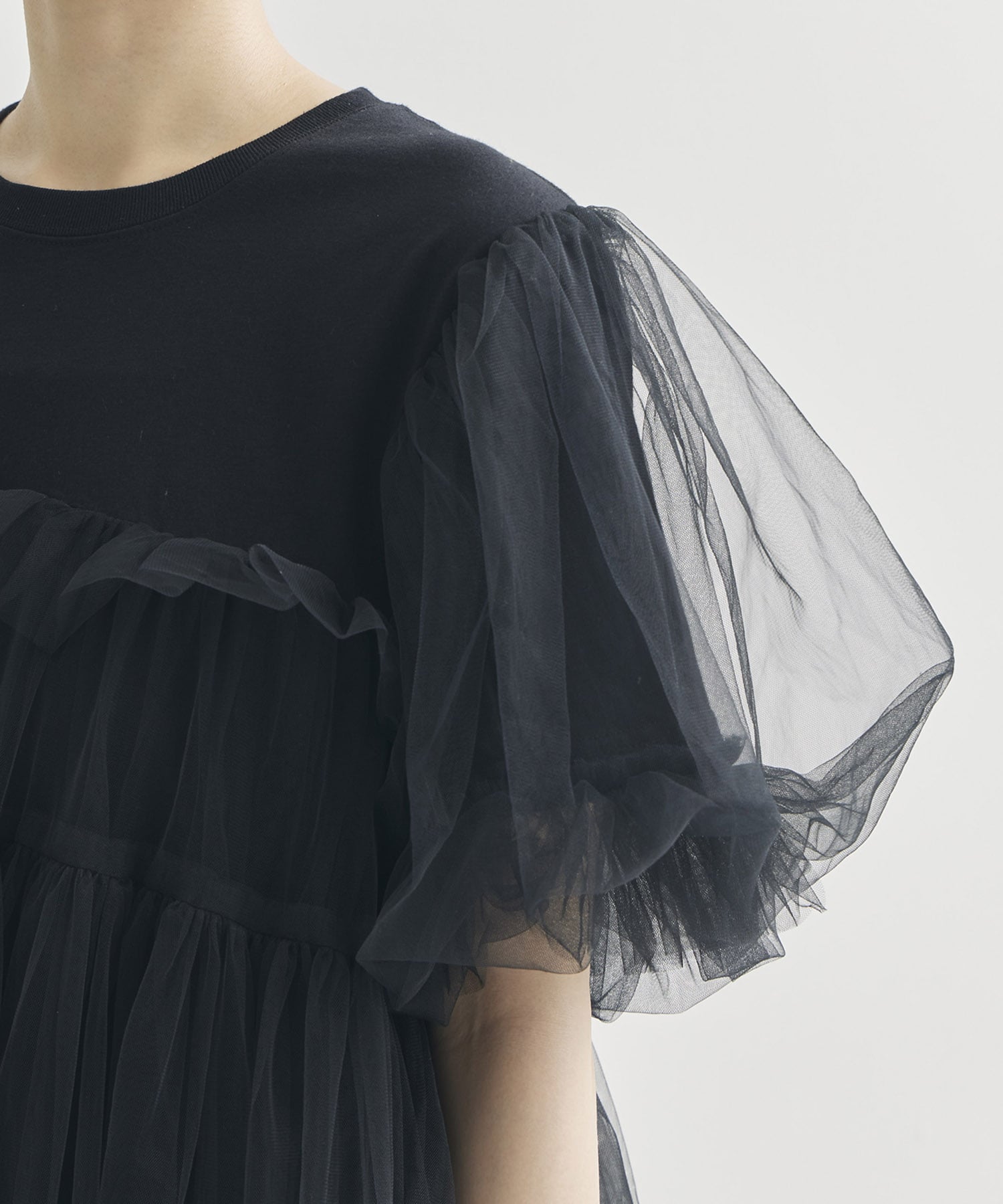 別注 Tulle Layered T-shirt VIVIANO