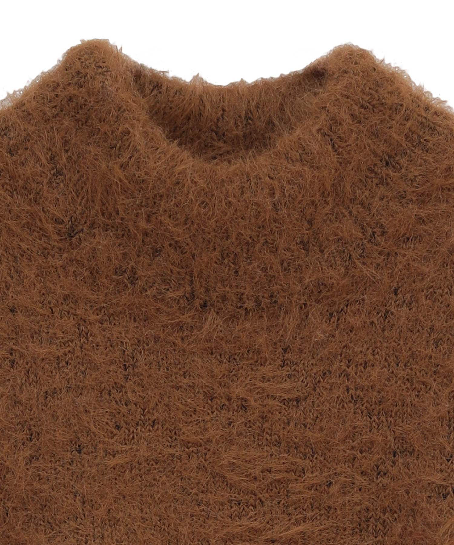 SHAGGY AMERICAN SLEEVE KNIT TOPS(1 BROWN): CLANE: WOMENS ...
