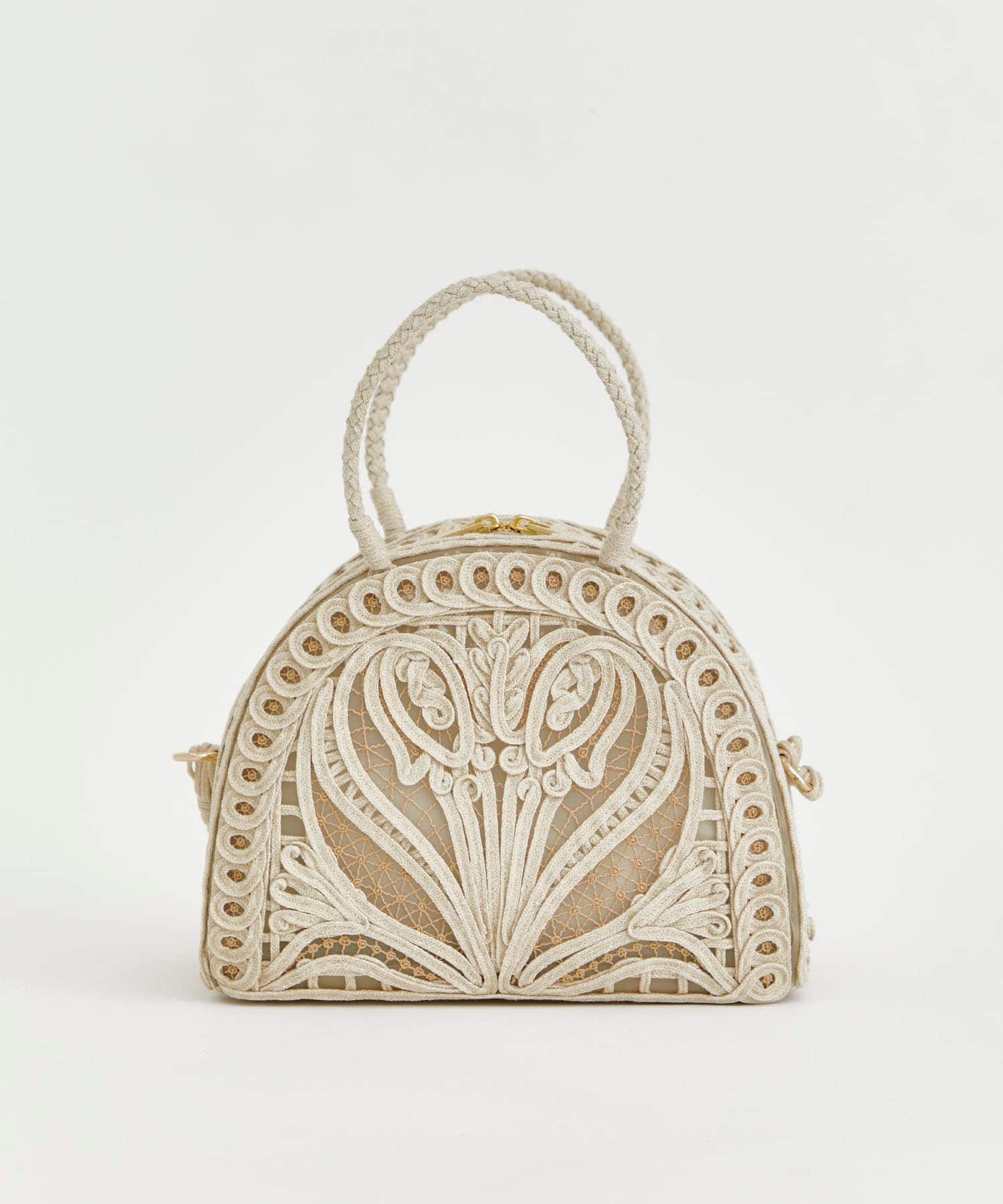 Cording Embroidery Demi Lune Handbag Mame Kurogouchi