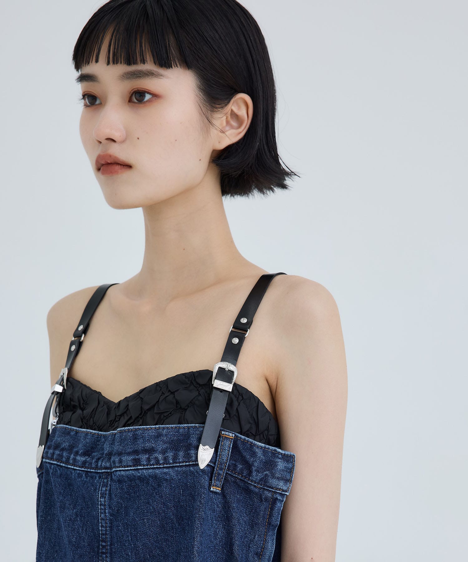 Suspenders denim dress TOGA PULLA