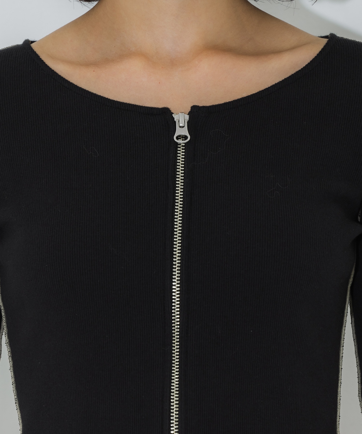 Zip Up Rib Top STUDIOUS