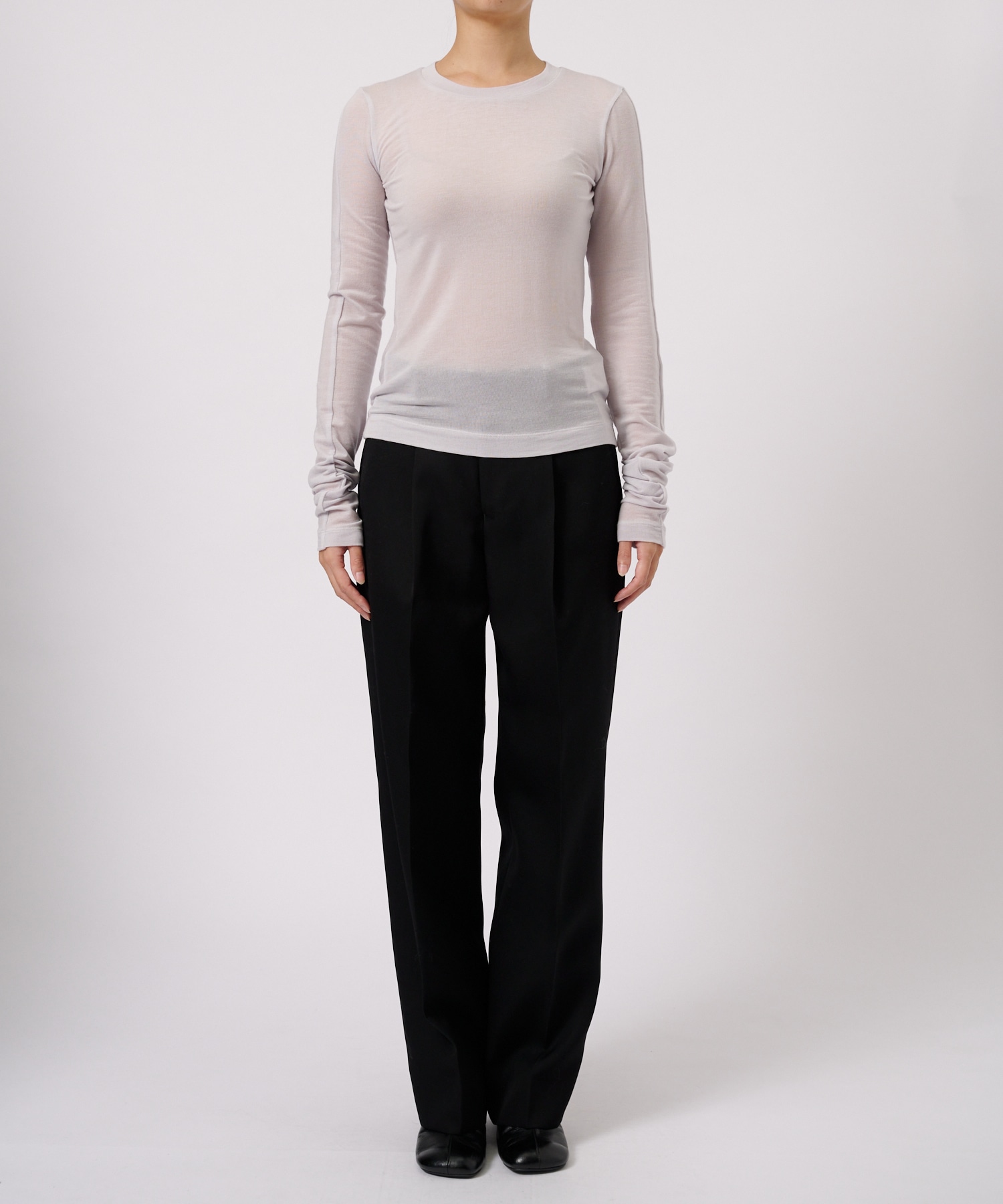 別注 TENCEL CASHMERE LONG SLEEVE KNIT CINOH