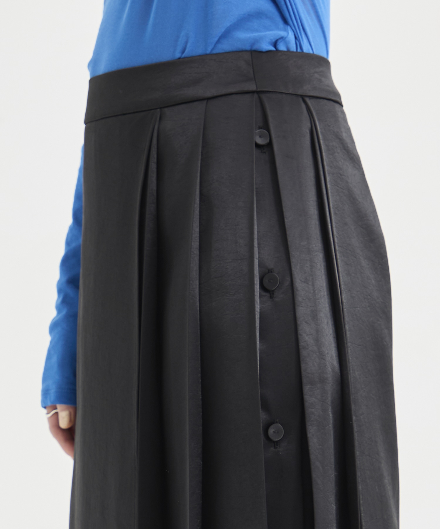 Satin pleated rap skirt 08sircus