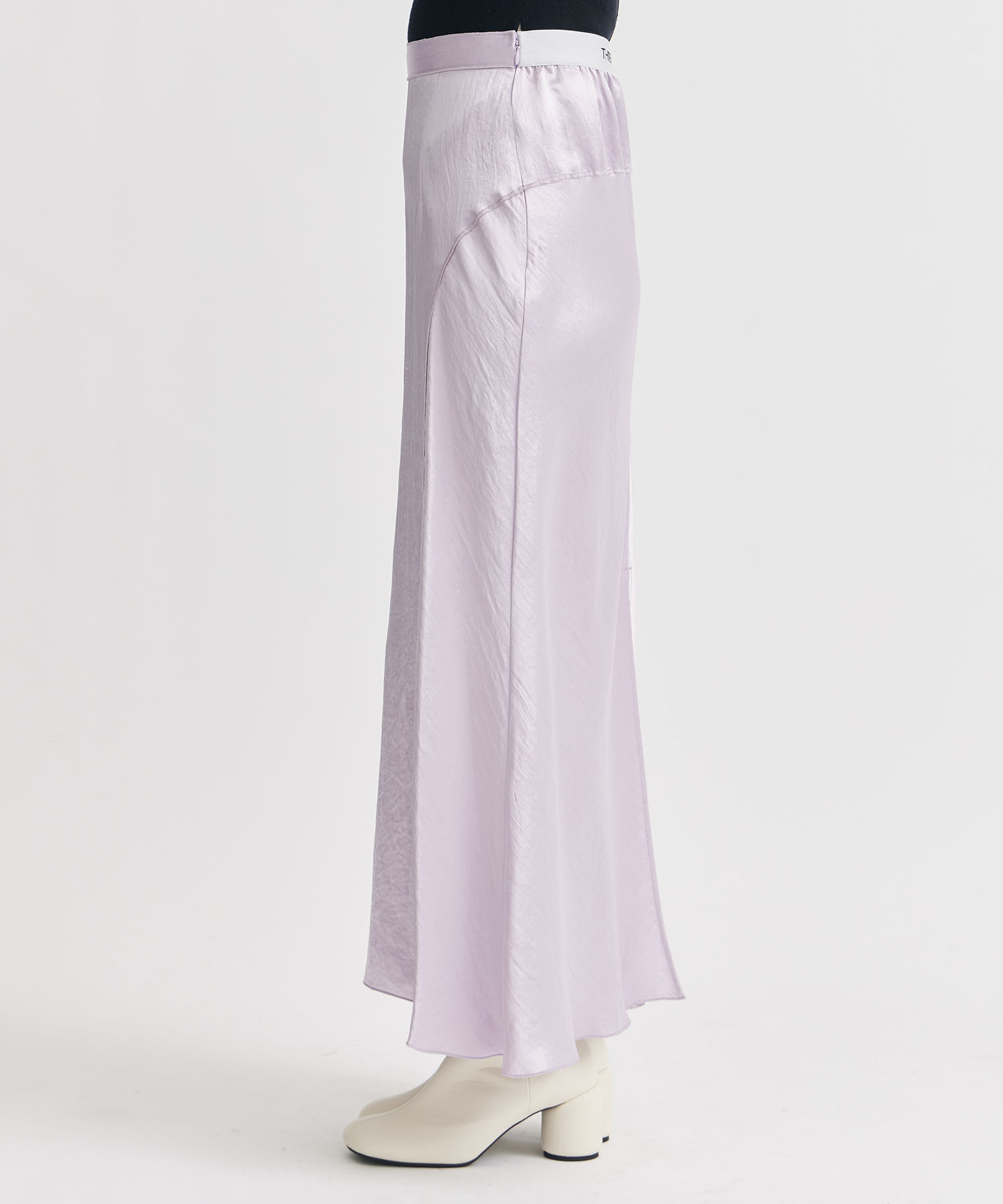 BACK SLIT ACETATE SATIN MAXI SKIRT THINGS THAT MATTER