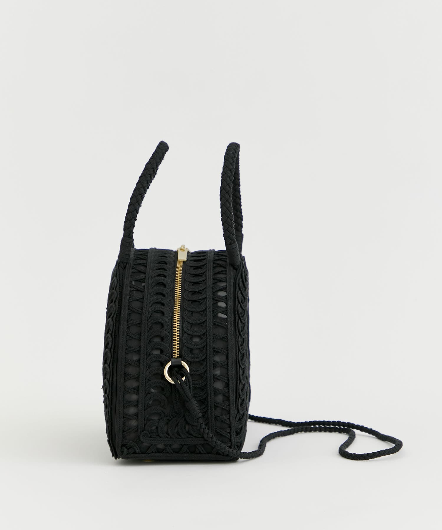 Cording Embroidery Demi Lune Handbag Mame Kurogouchi