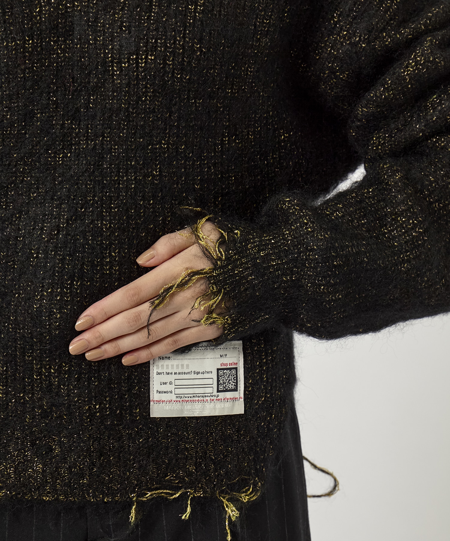 DISTRESSED PULLOVER Maison MIHARA YASUHIRO