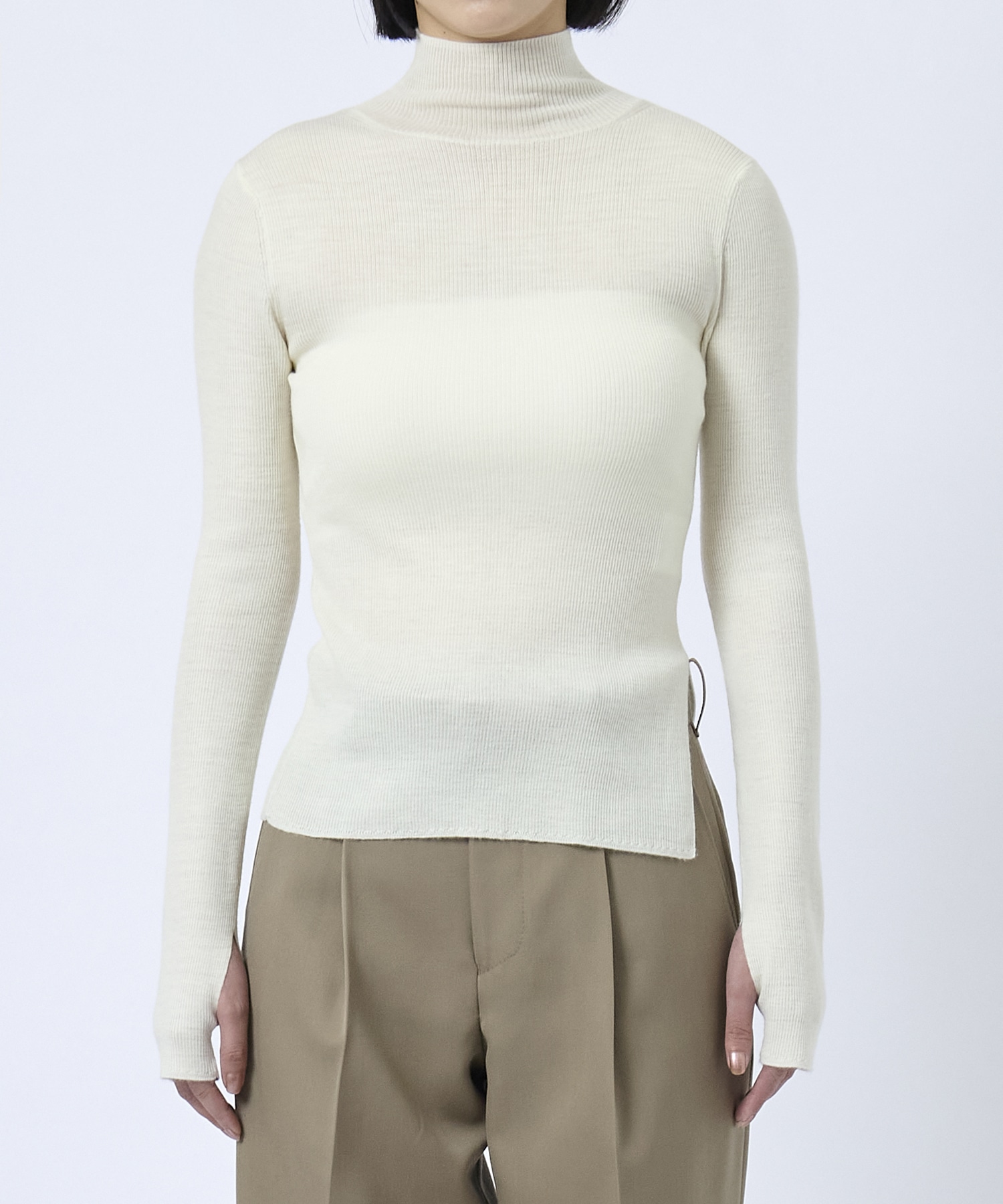 Super 120s Rib Knit Top STUDIOUS