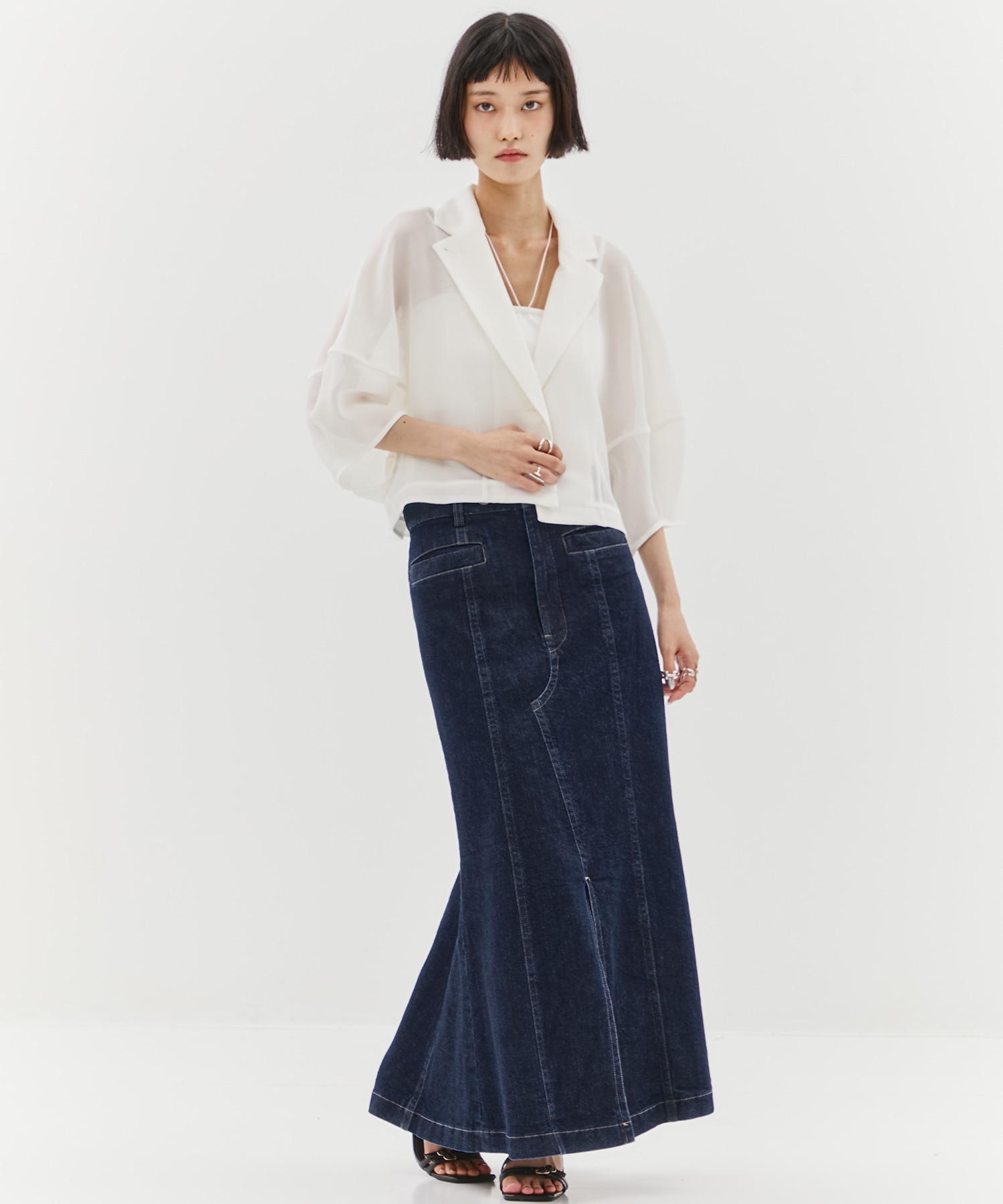Back Flare Denim SK STUDIOUS