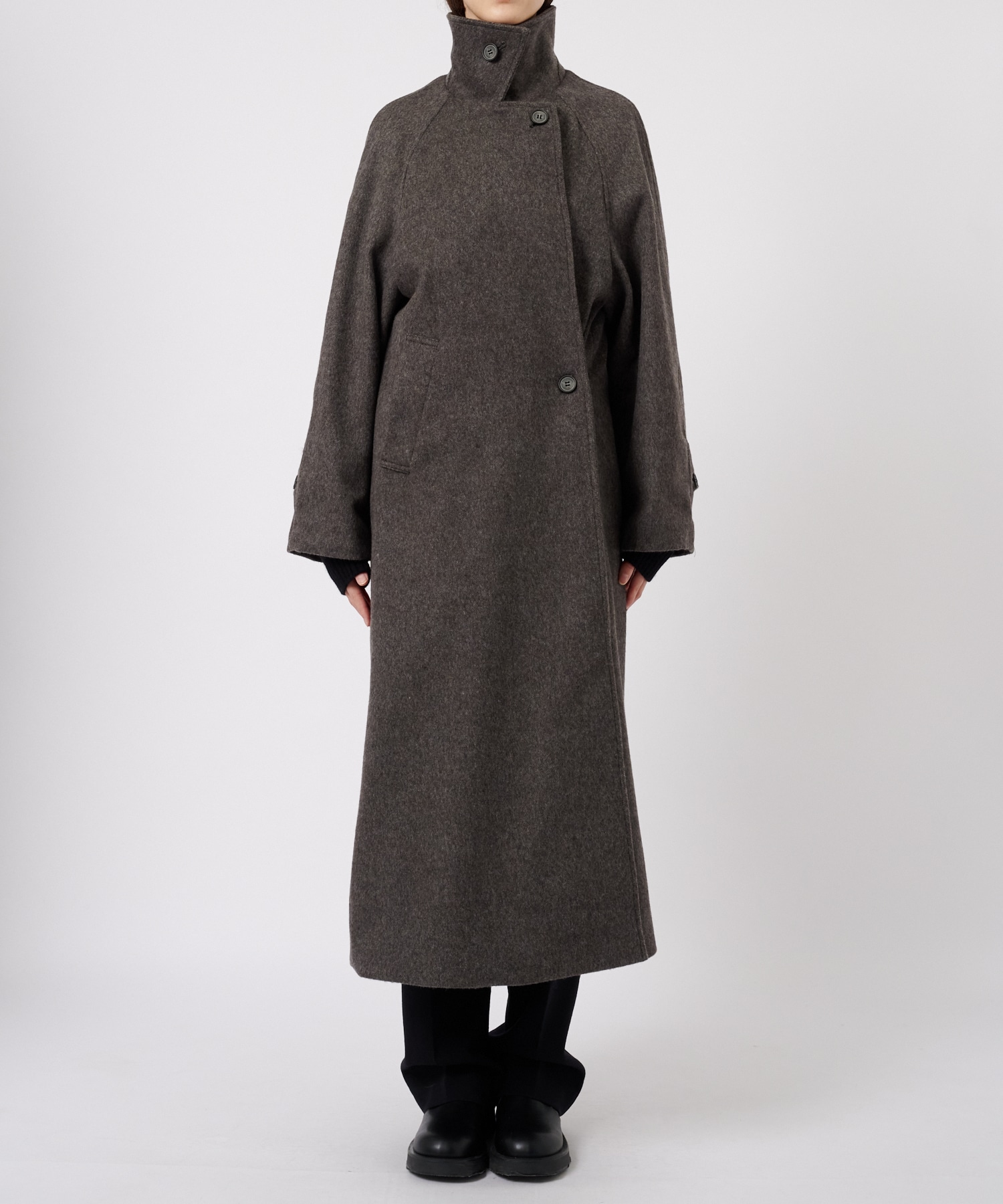 Stand Collar Wool Coat STUDIOUS