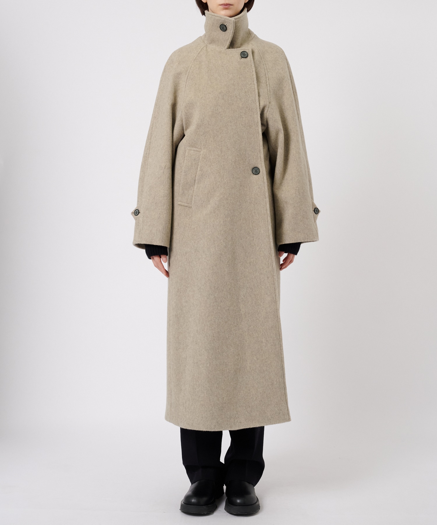 Stand Collar Wool Coat STUDIOUS