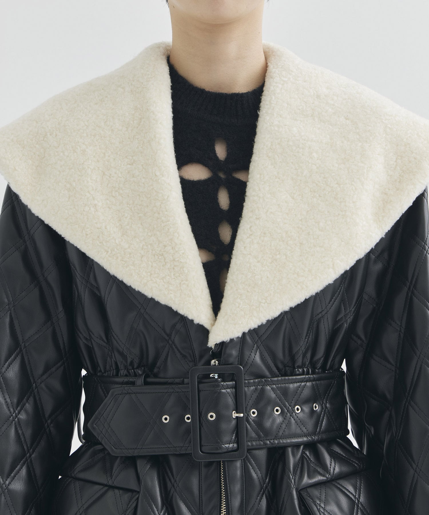 FAUX-LEATHER QUILTED JACKET FETICO