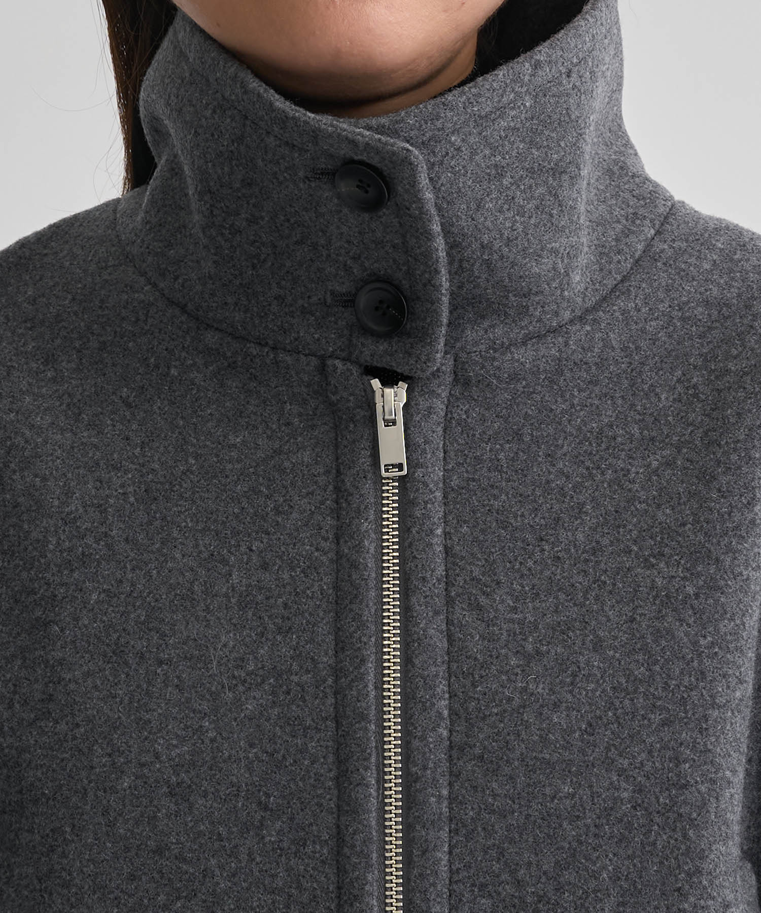 Stand Collar Wool Blouson STUDIOUS