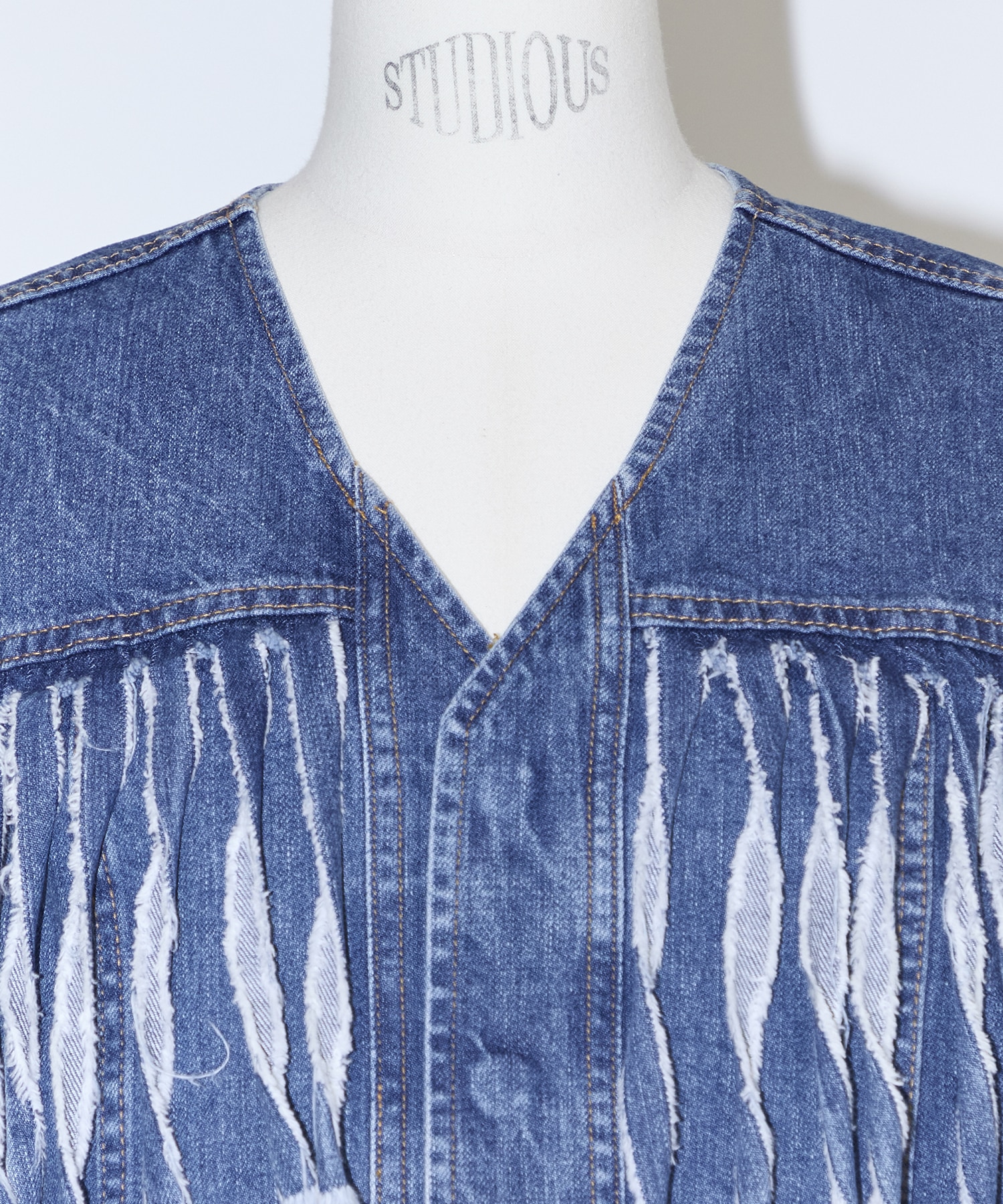 Denim fringe vest TOGA