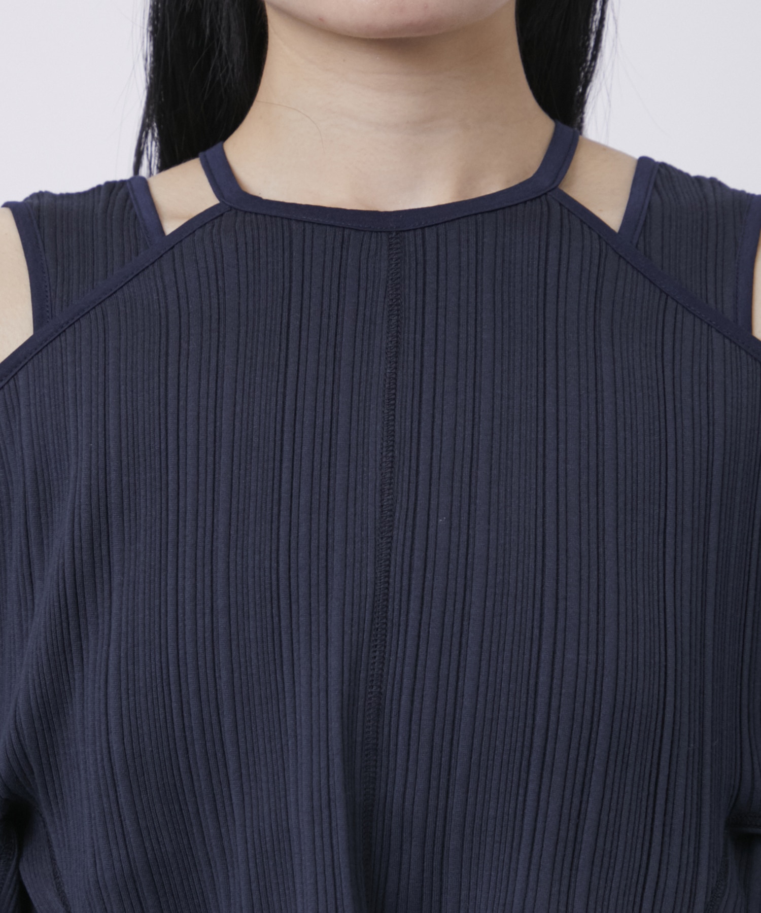 Random Ribbed Organic Cotton 2way Dress Mame Kurogouchi