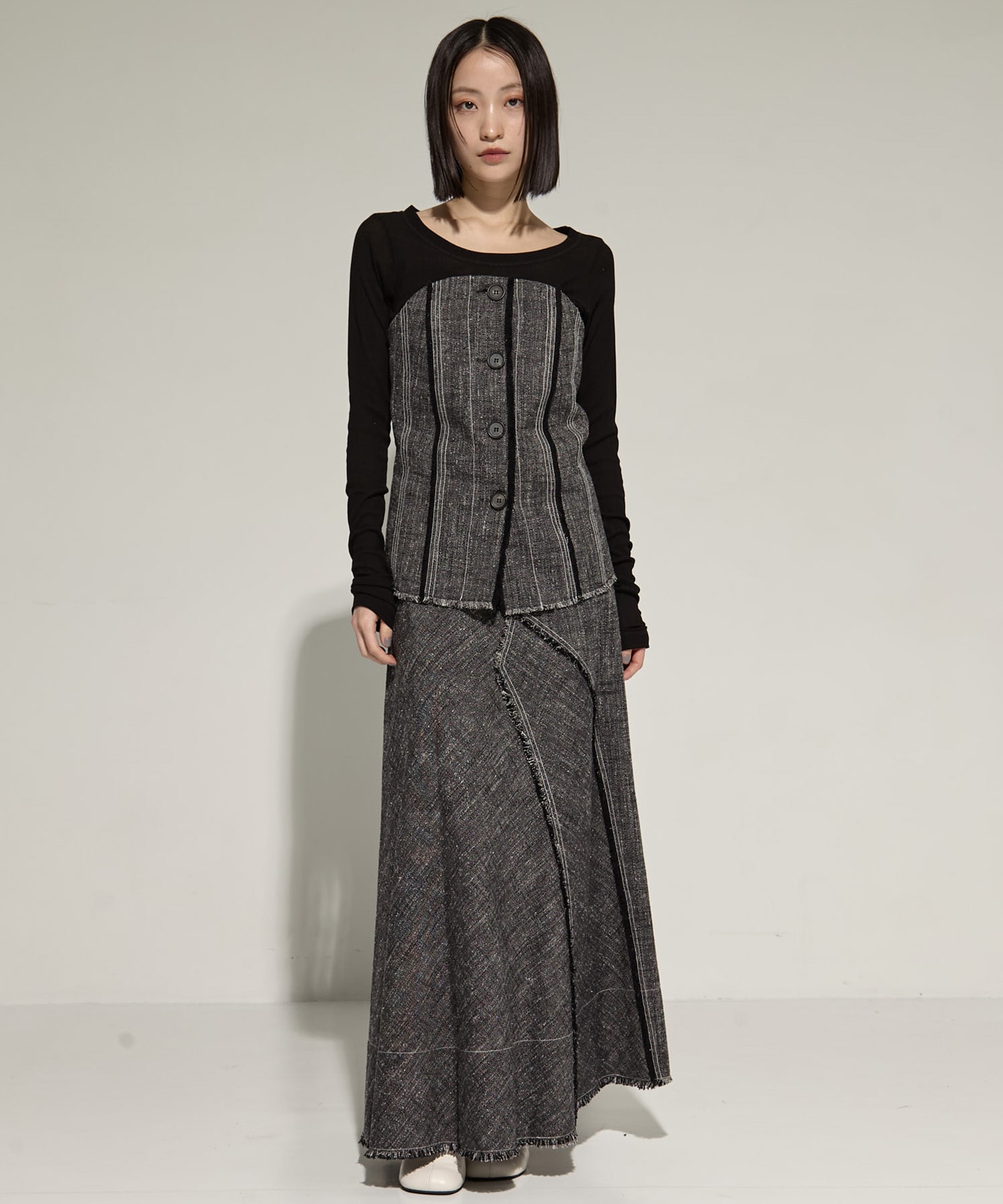 Silk Linen Bustier Combi Top STUDIOUS