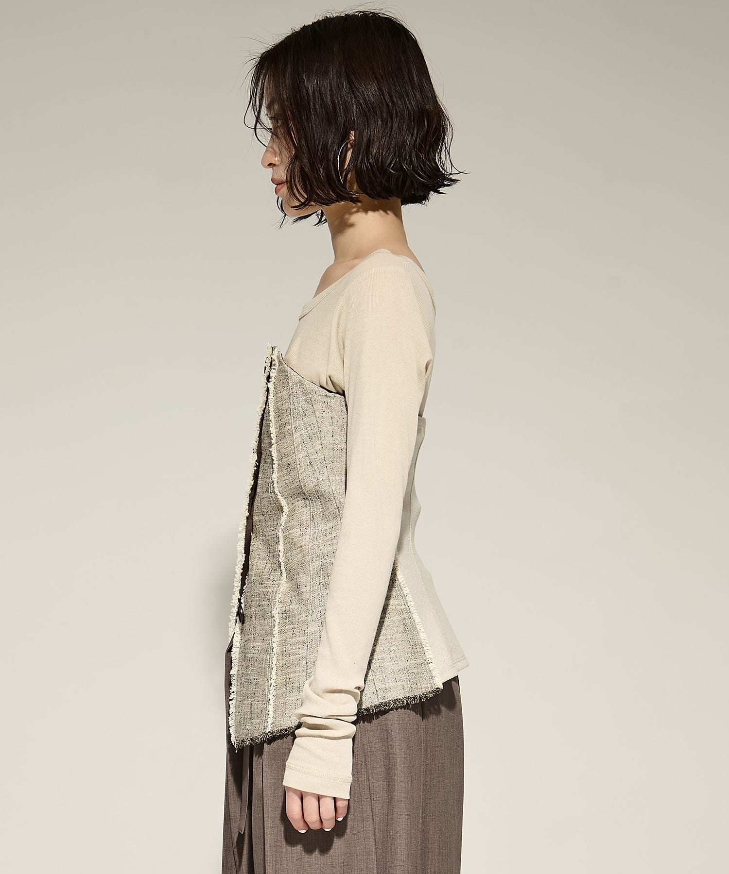 Silk Nep Bustier Combi Top STUDIOUS