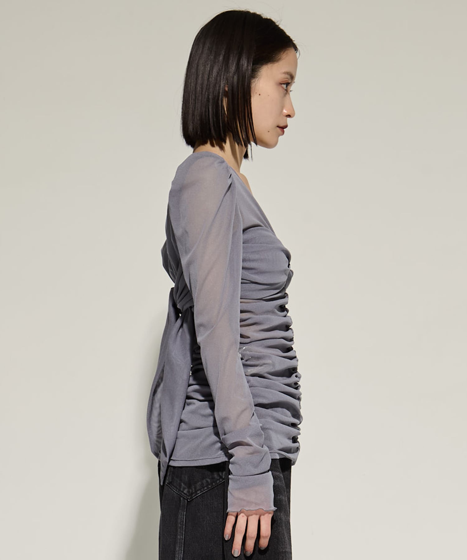別注 TULLE GATHERED TOP FETICO