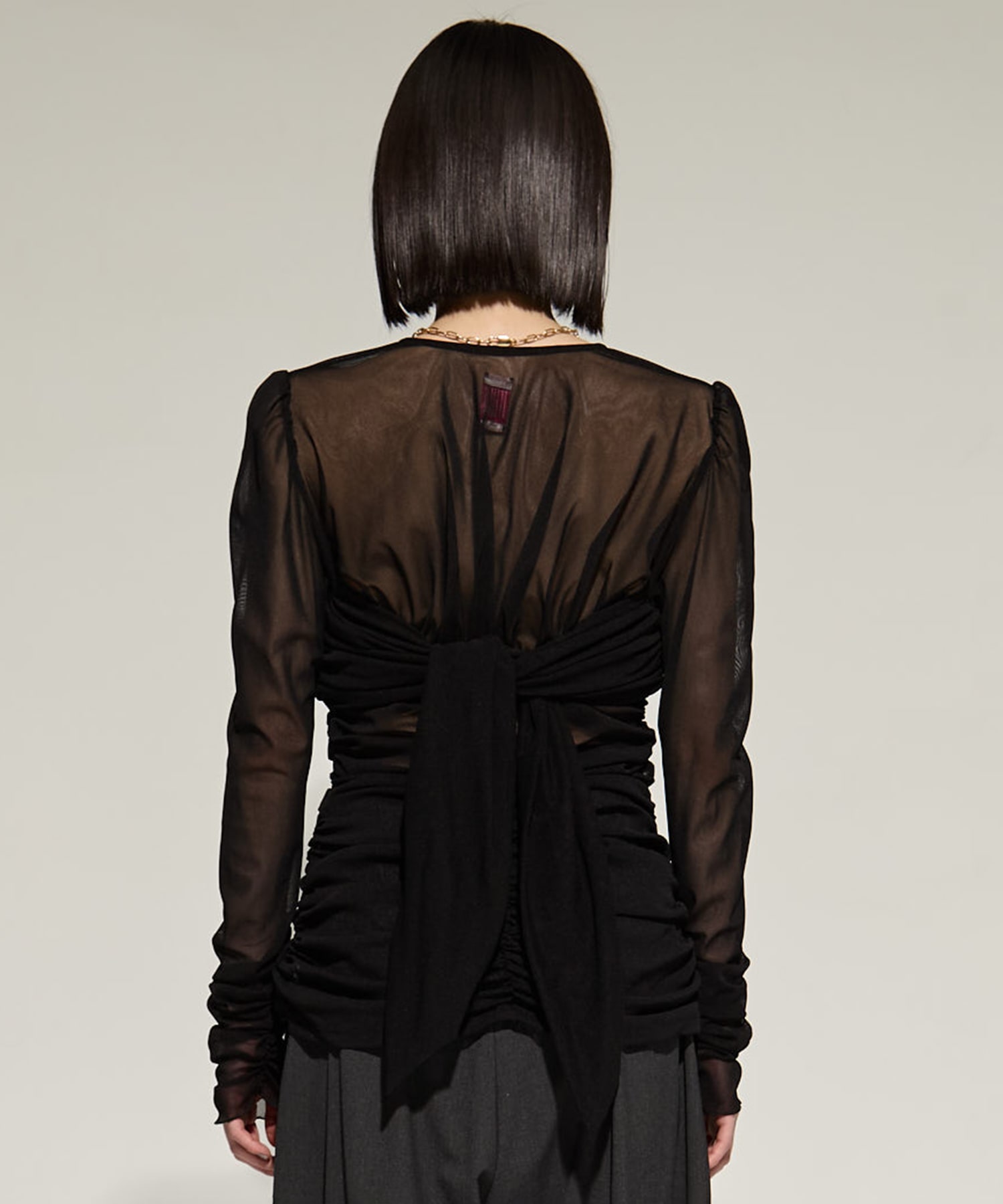 別注 TULLE GATHERED TOP FETICO