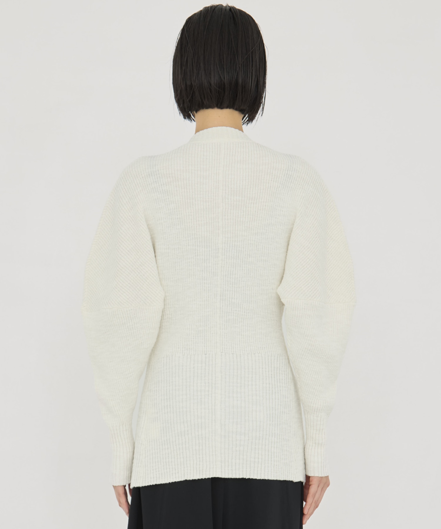 Greer crew neck knit cardigan AKIRANAKA