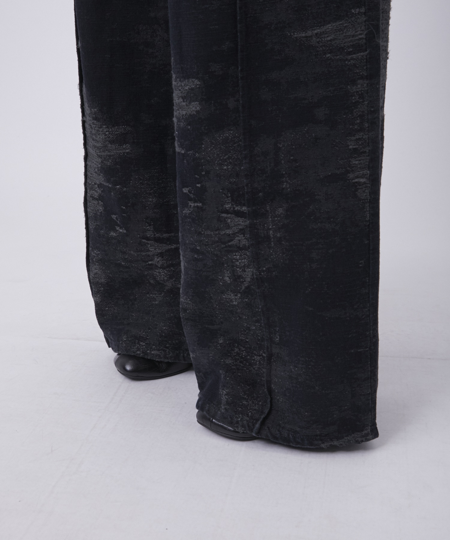 DENIM WIDE SLACKS TAAKK