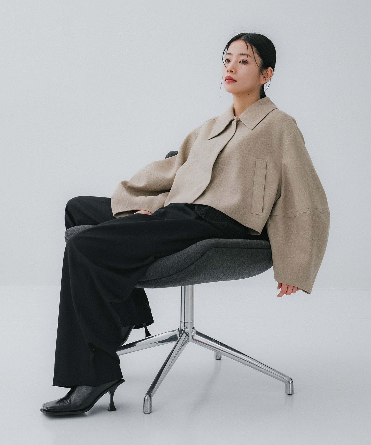 COCOON SLEEVE SHORT JACKET CLANE