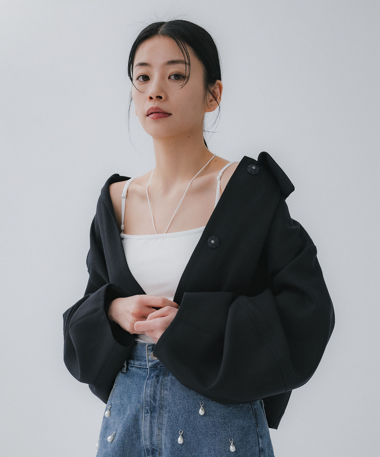 COCOON SLEEVE SHORT JACKET CLANE