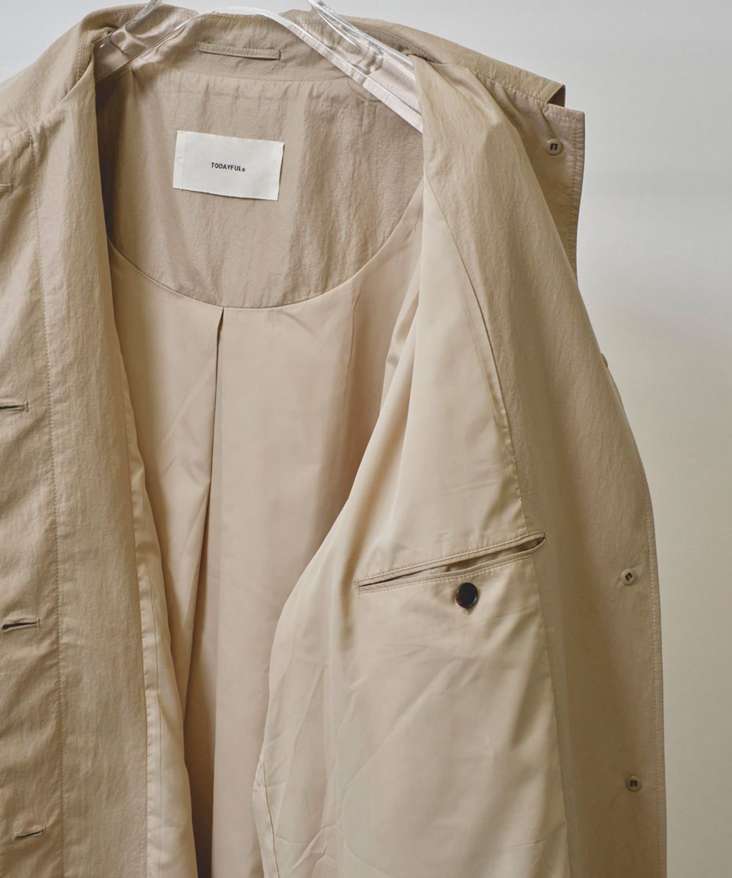 Nylon Soutiencollar Coat TODAYFUL