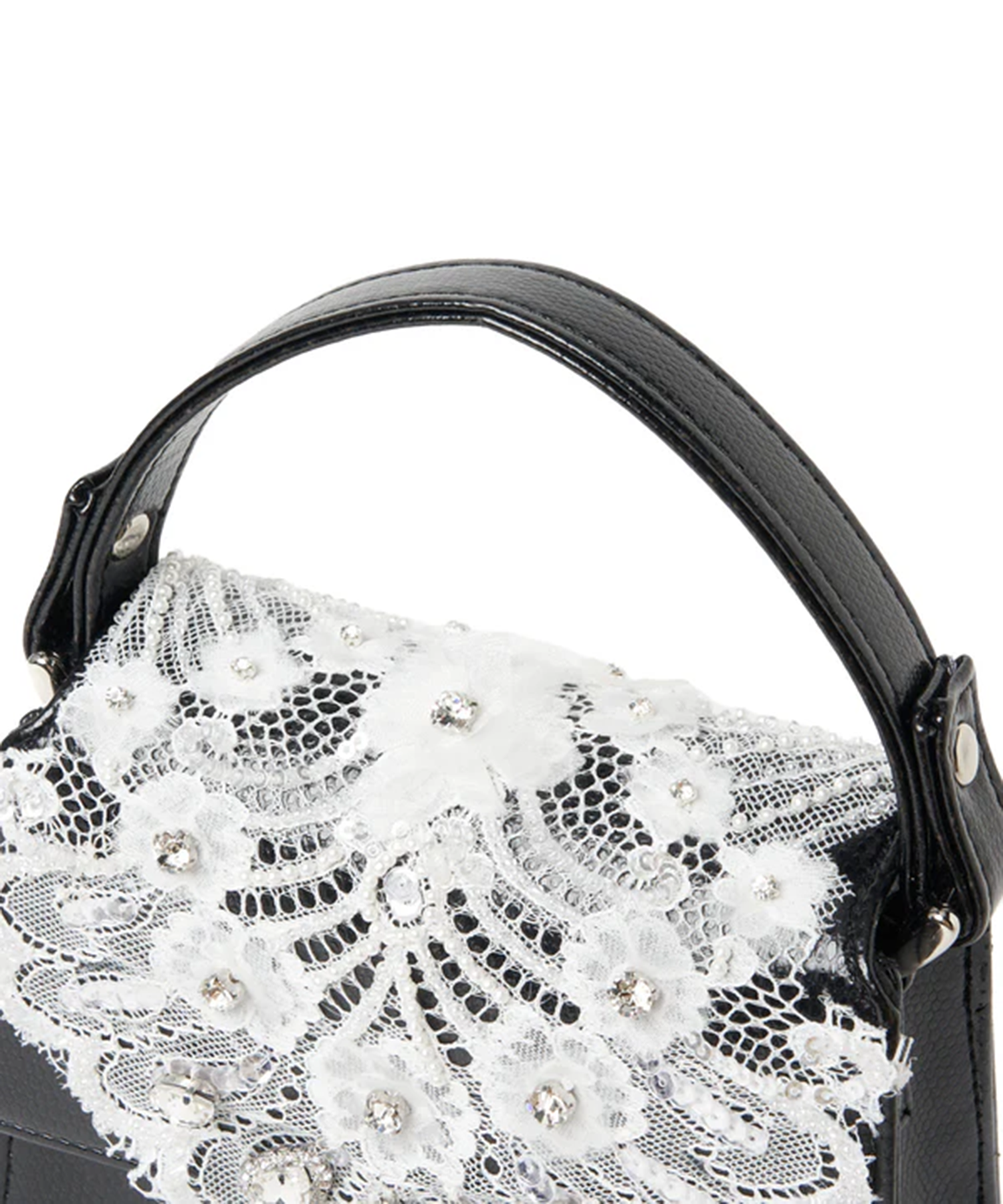 white lace crocodile mini bag tanakadaisuke